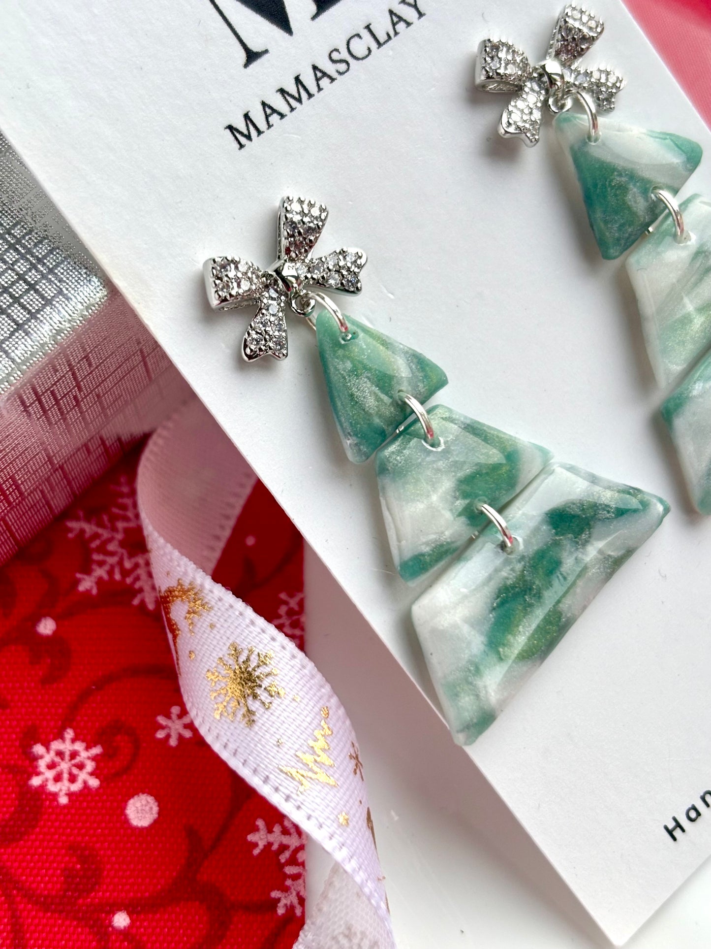 Evergreen Sparkle Christmas Earrings