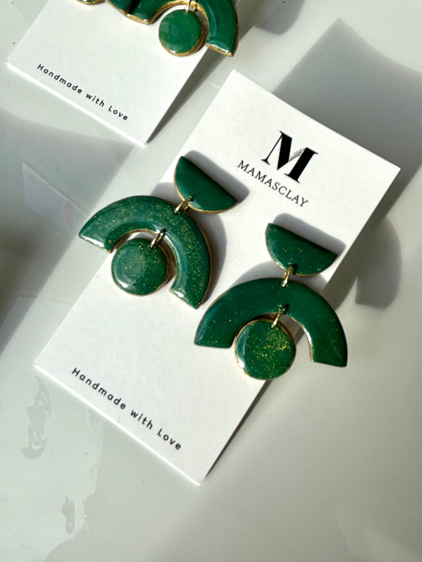 Green and Gold Bridge Dangles