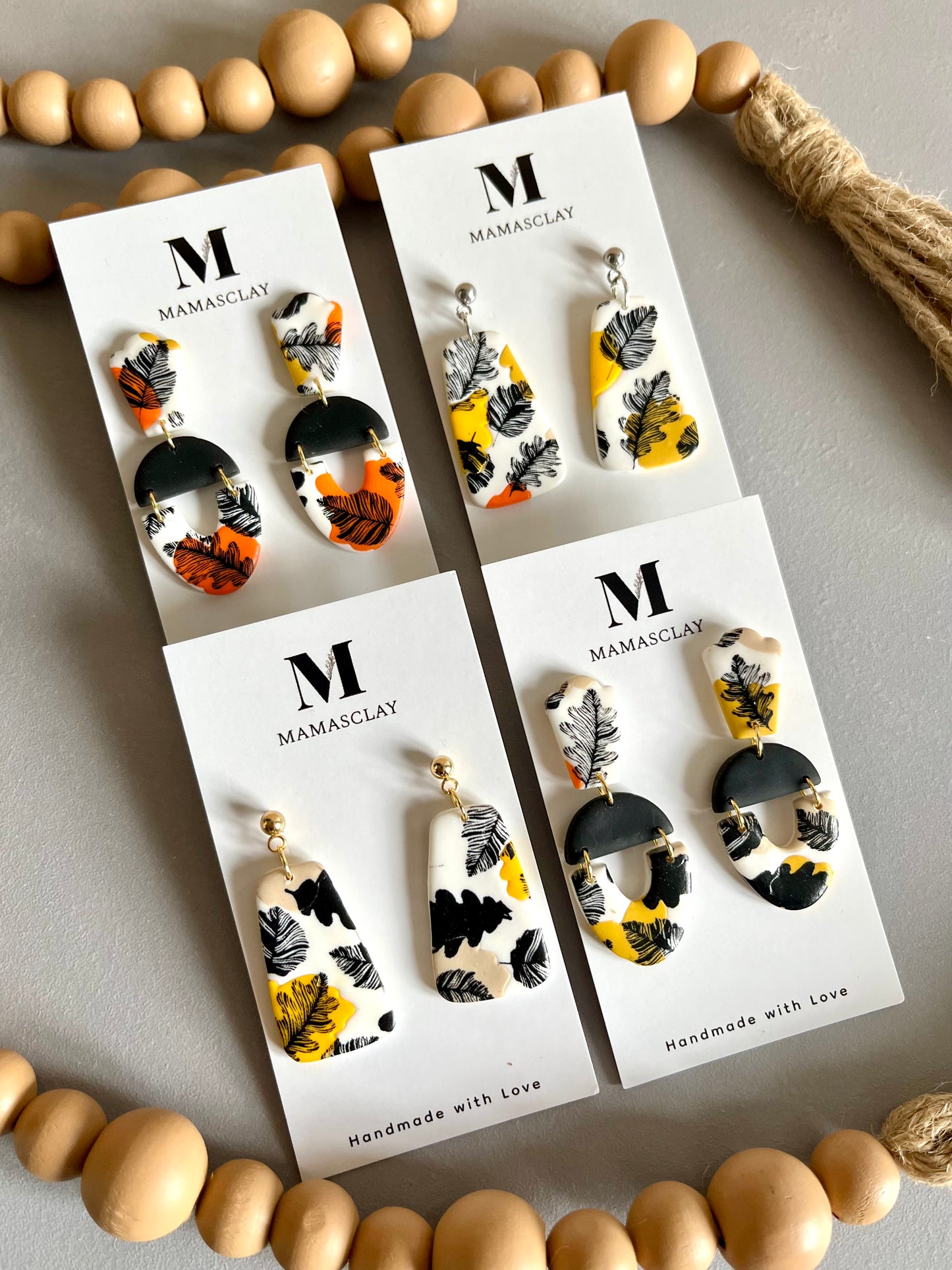 Leaf Print Earrings
