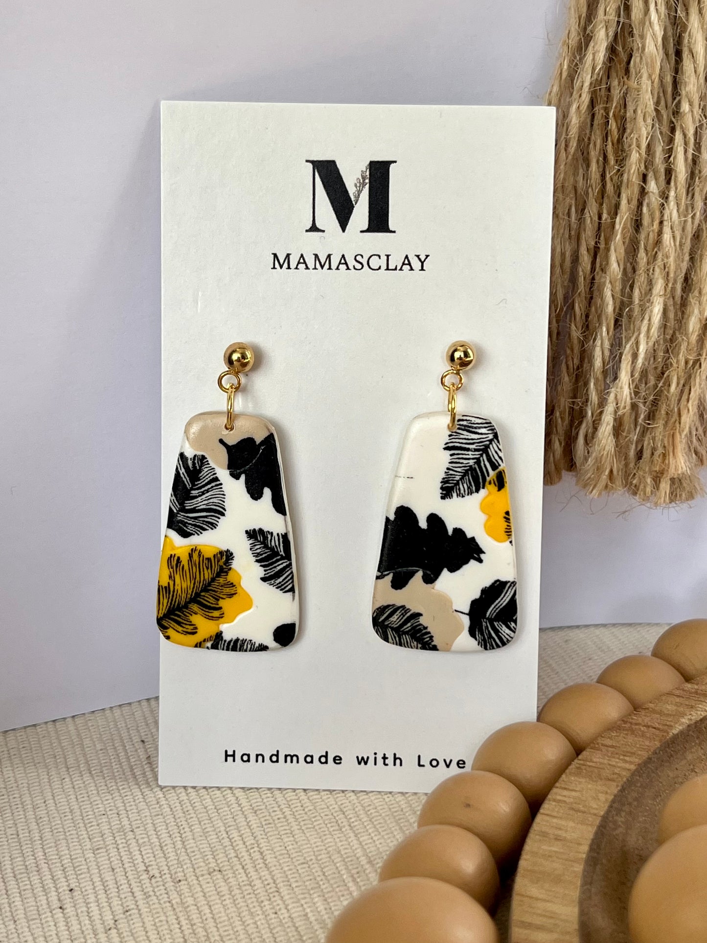 Leaf Print Earrings
