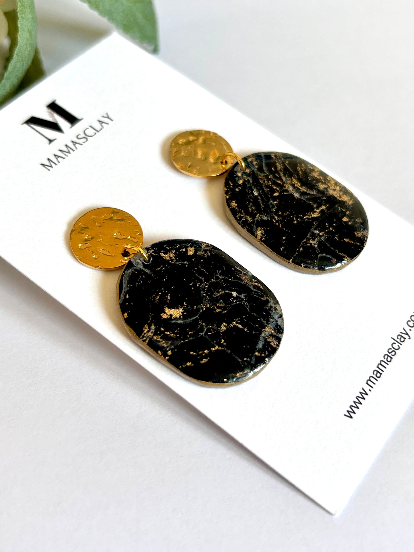 Midnight Gold Dangles