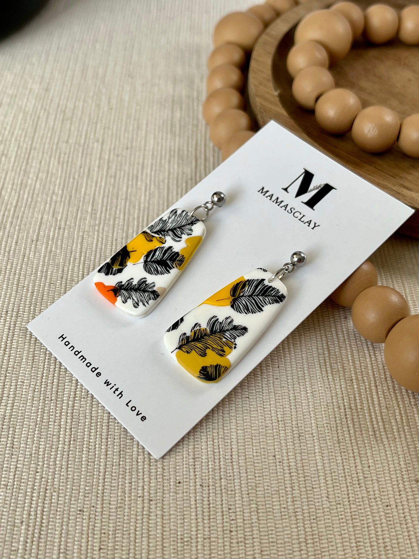 Leaf Print Earrings