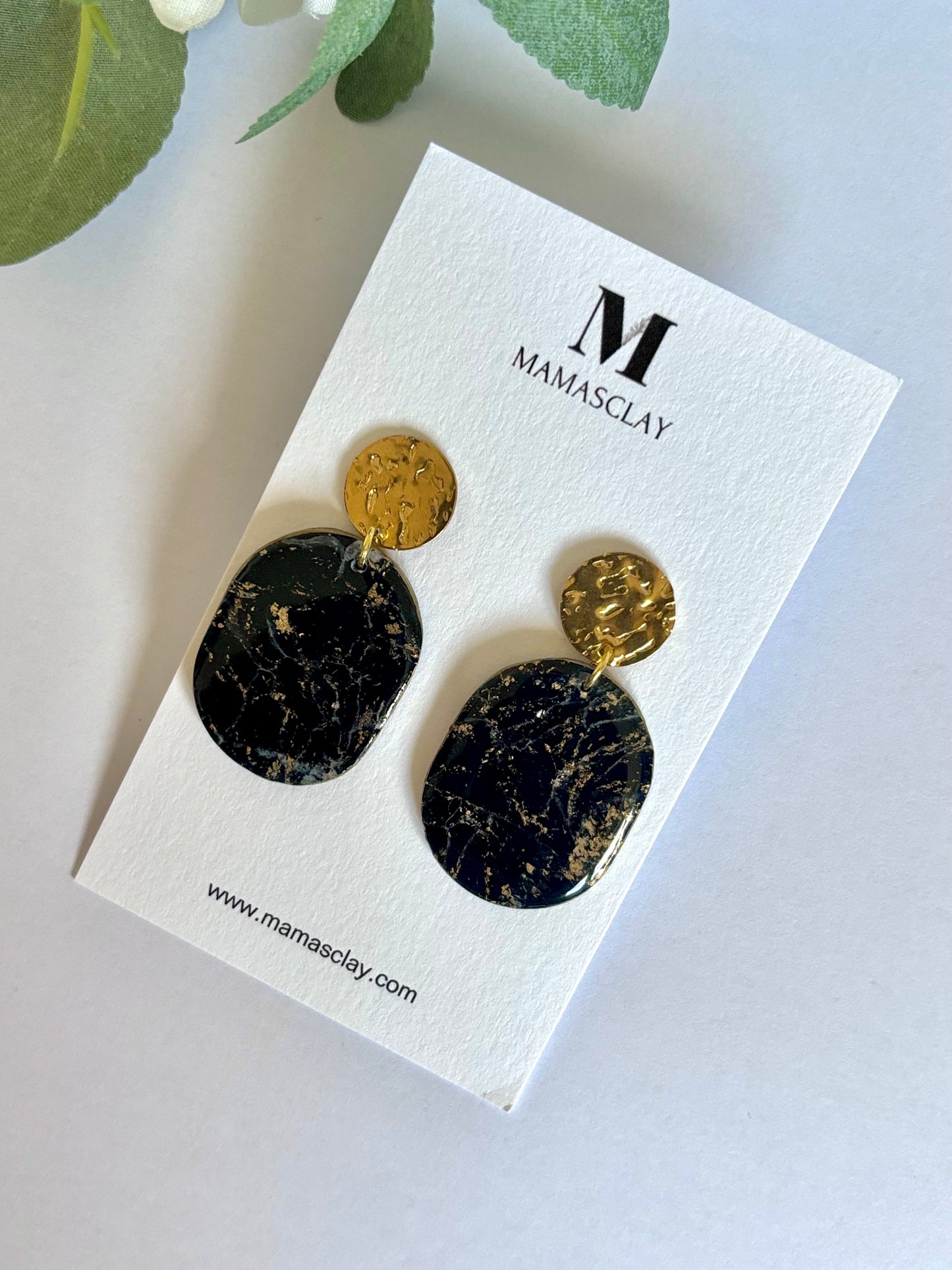 Midnight Gold Dangles