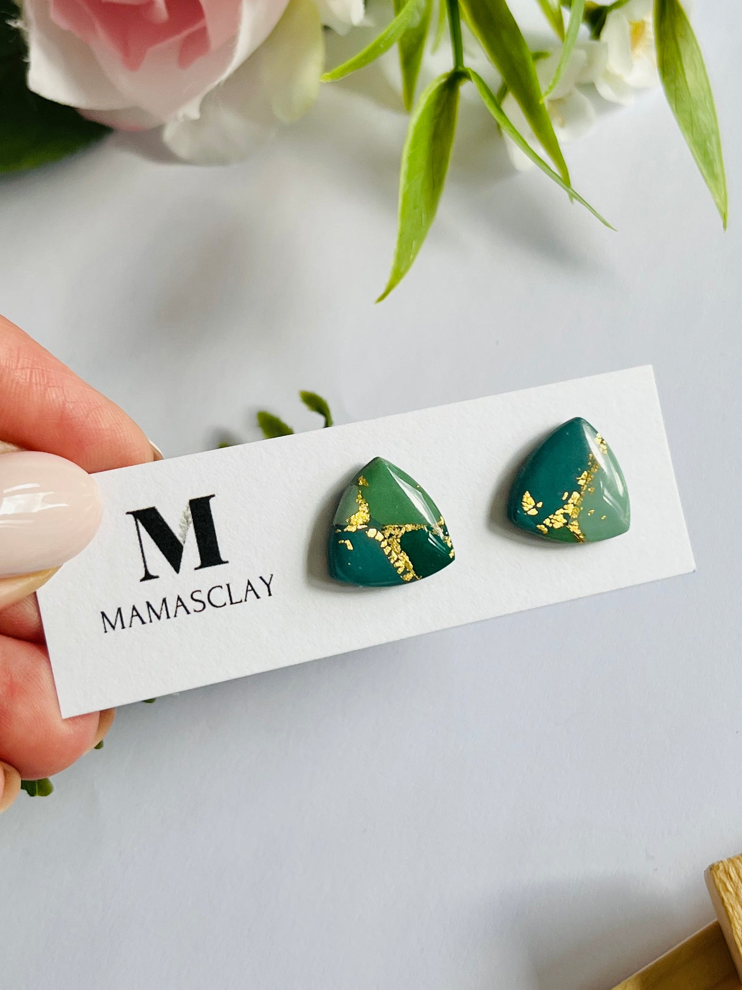 Green Shades Studs