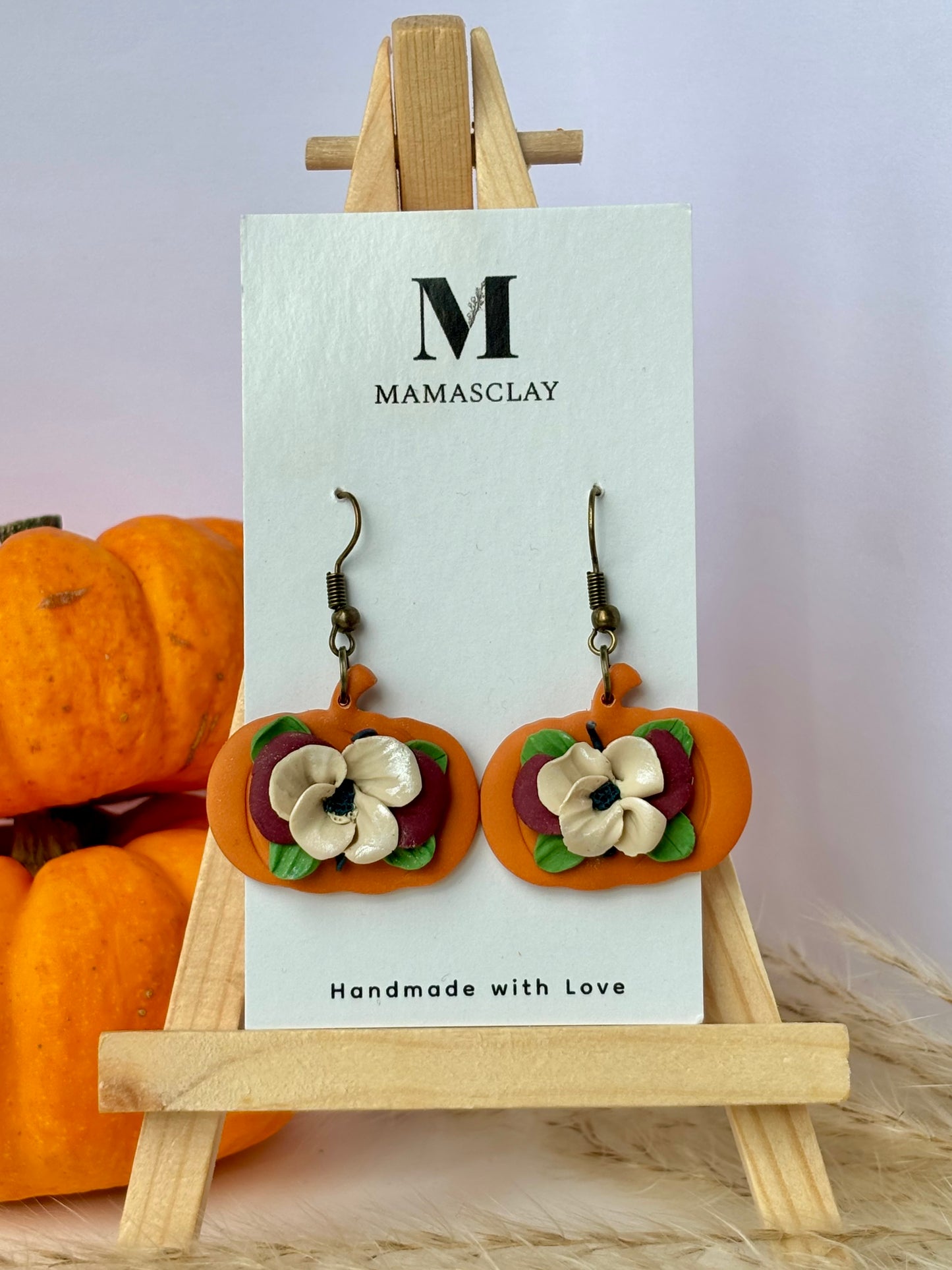 Floral Pumpkin Earrings