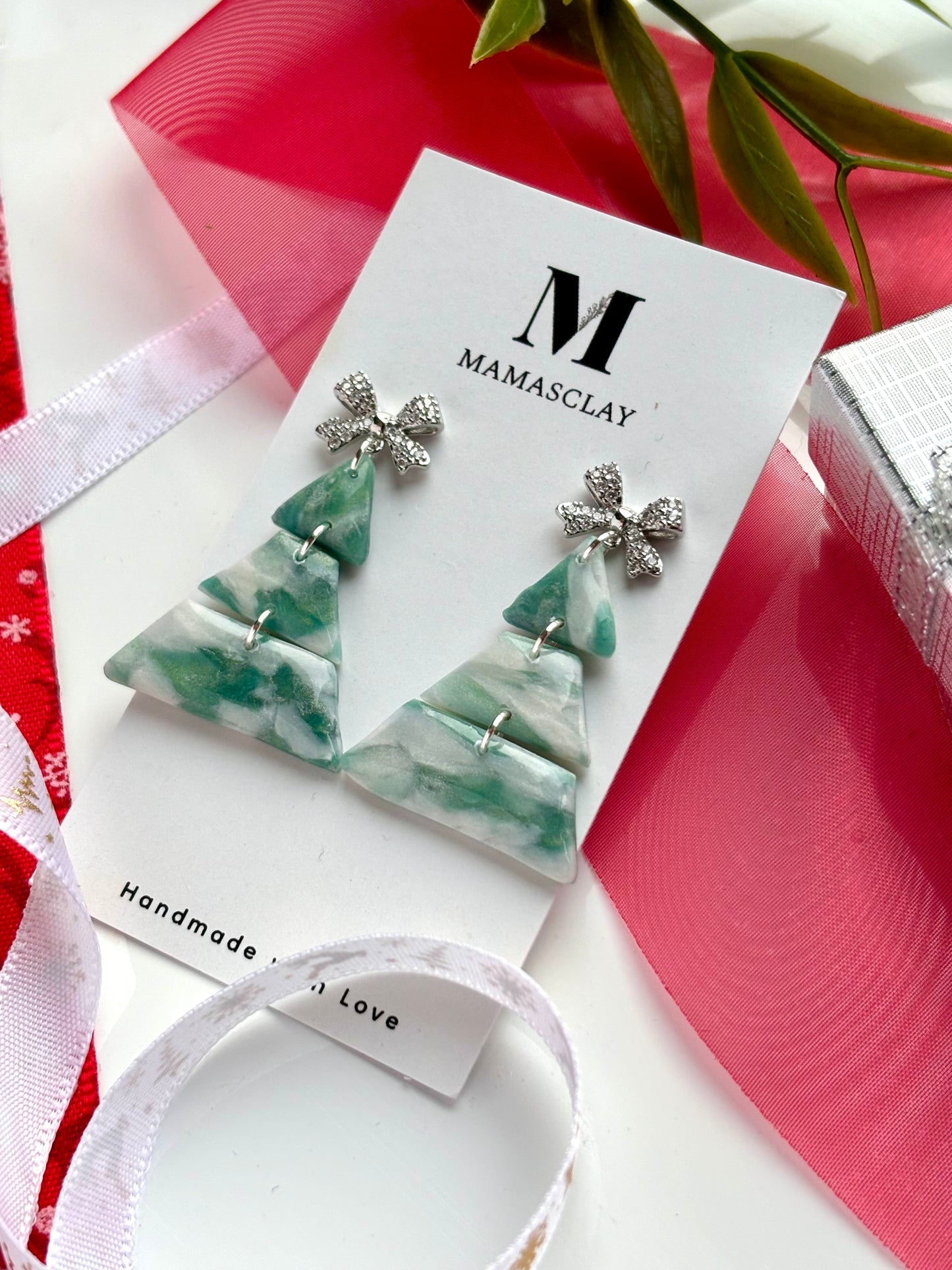 Evergreen Sparkle Christmas Earrings