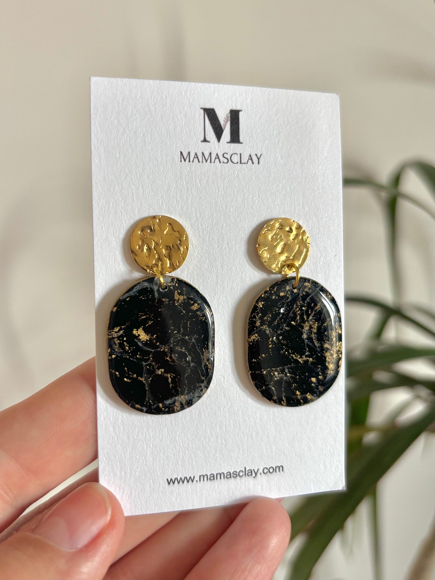 Midnight Gold Dangles
