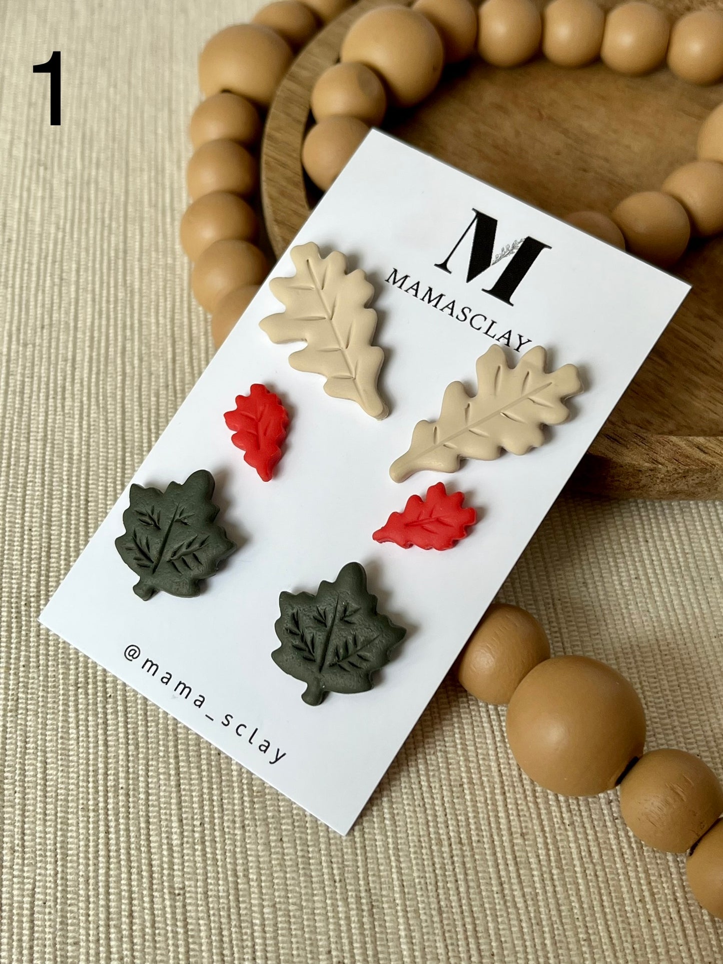 Variety of Autumn Leaf Studs