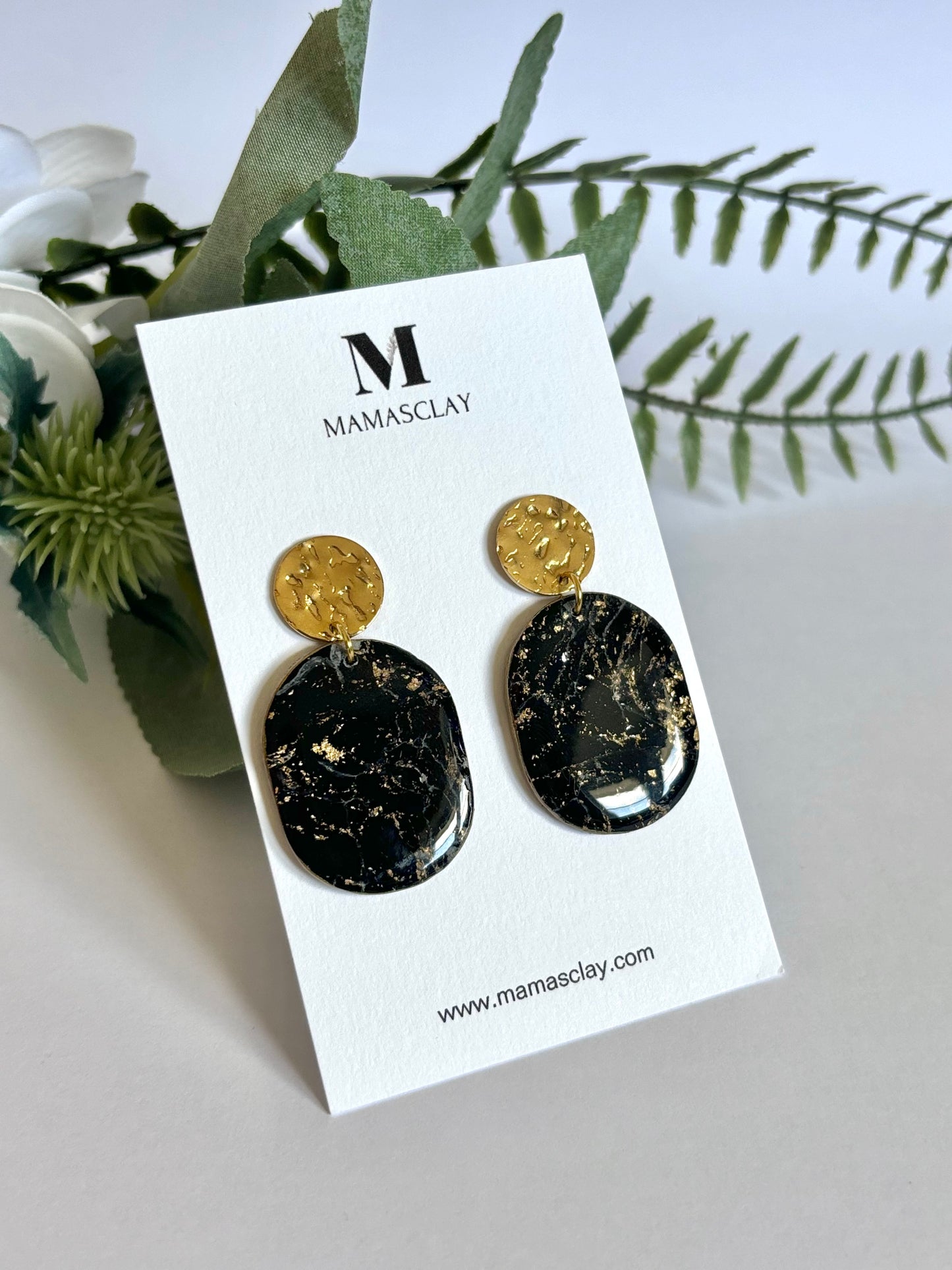 Midnight Gold Dangles