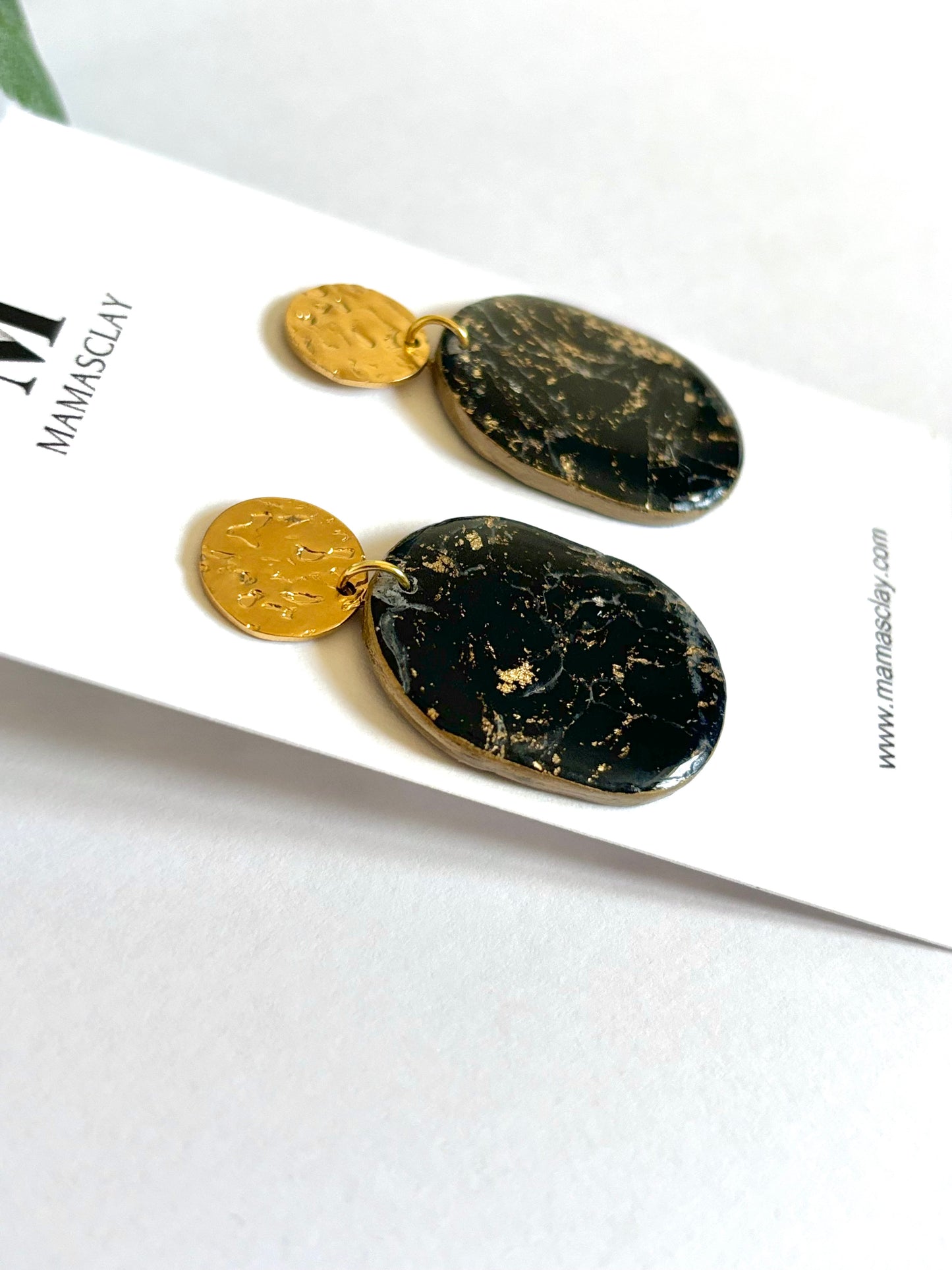 Midnight Gold Dangles