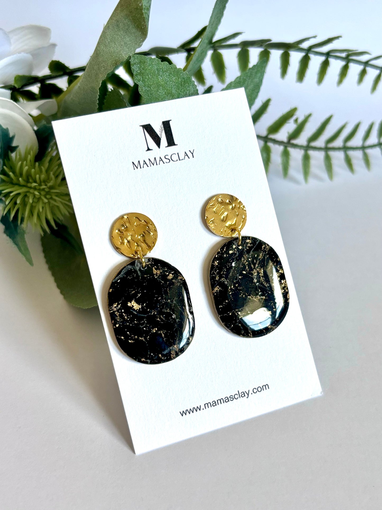 Midnight Gold Dangles
