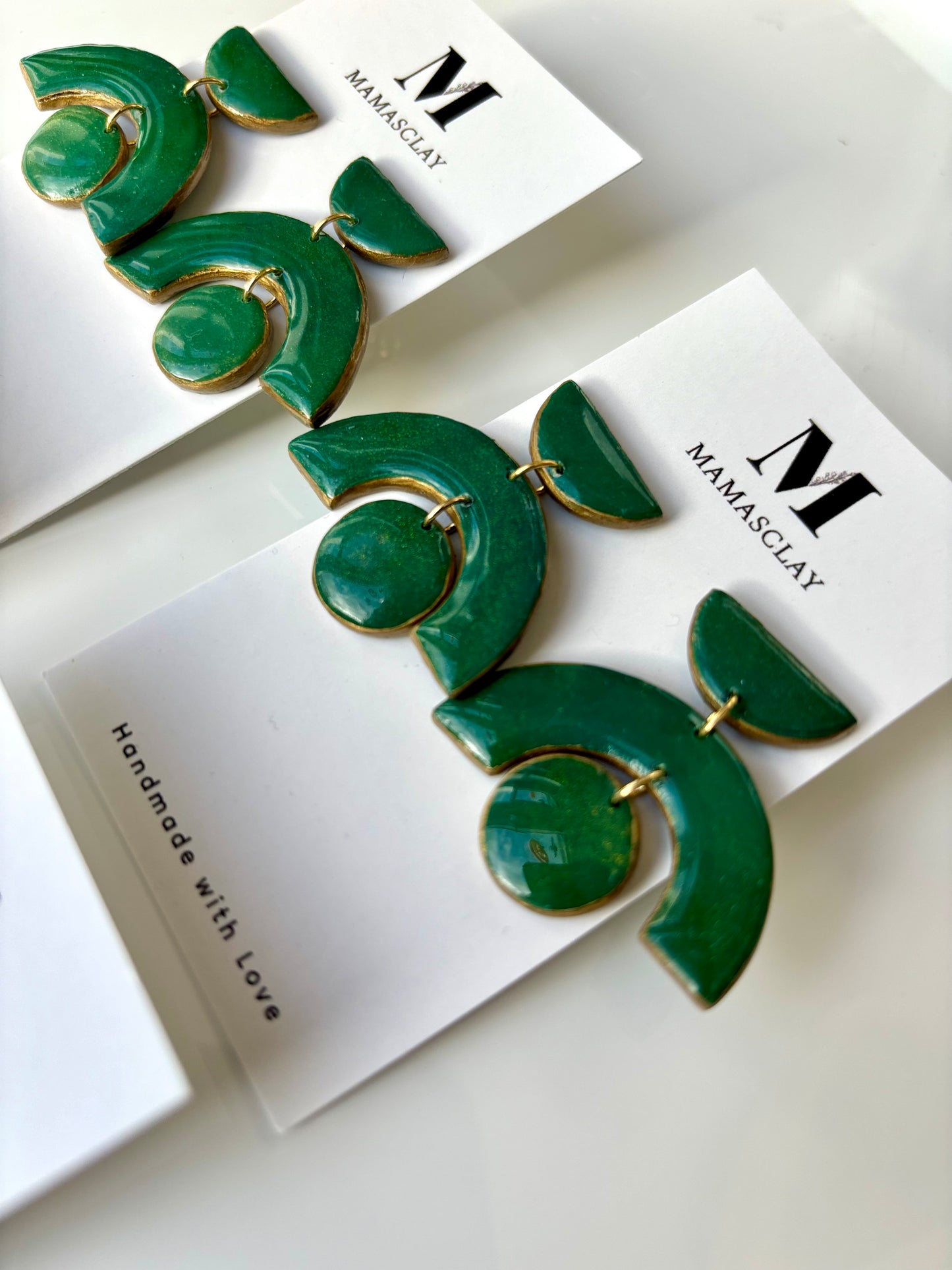 Green and Gold Bridge Dangles