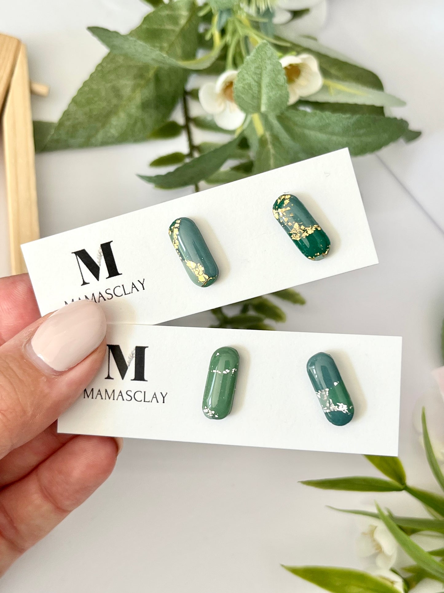 Green Shades Studs