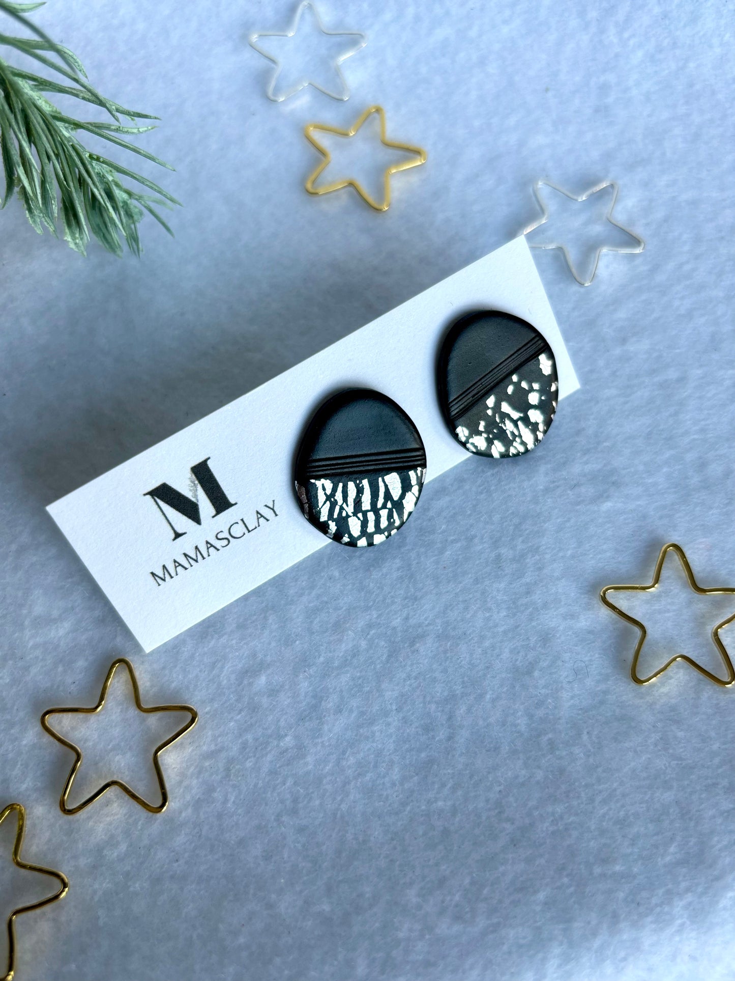 Black and Gold/Silver Studs