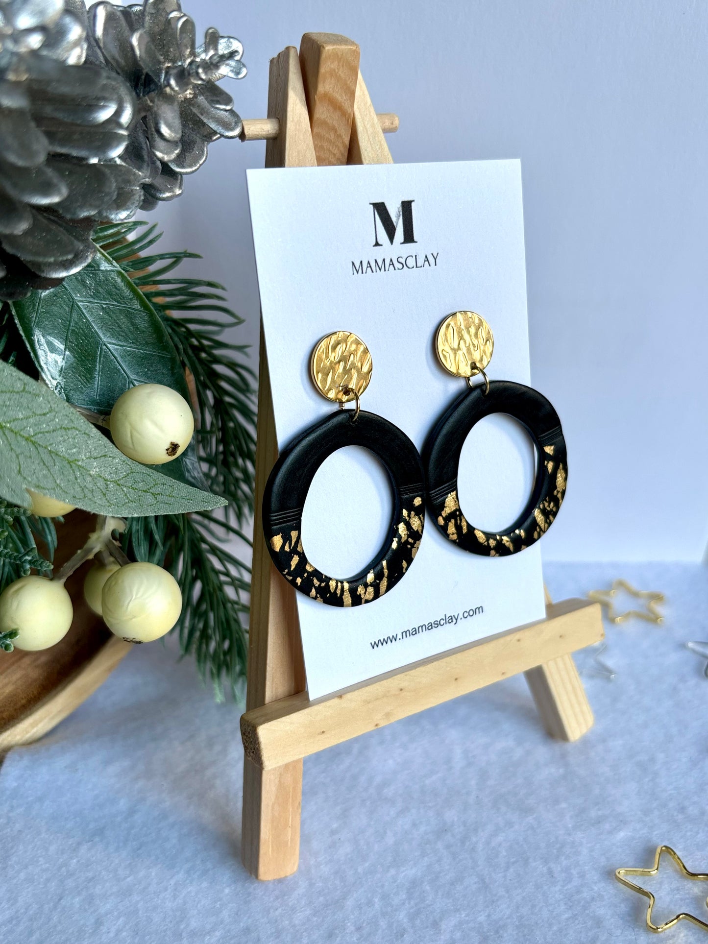 Asymmetric Golden/Silver Circle Earrings