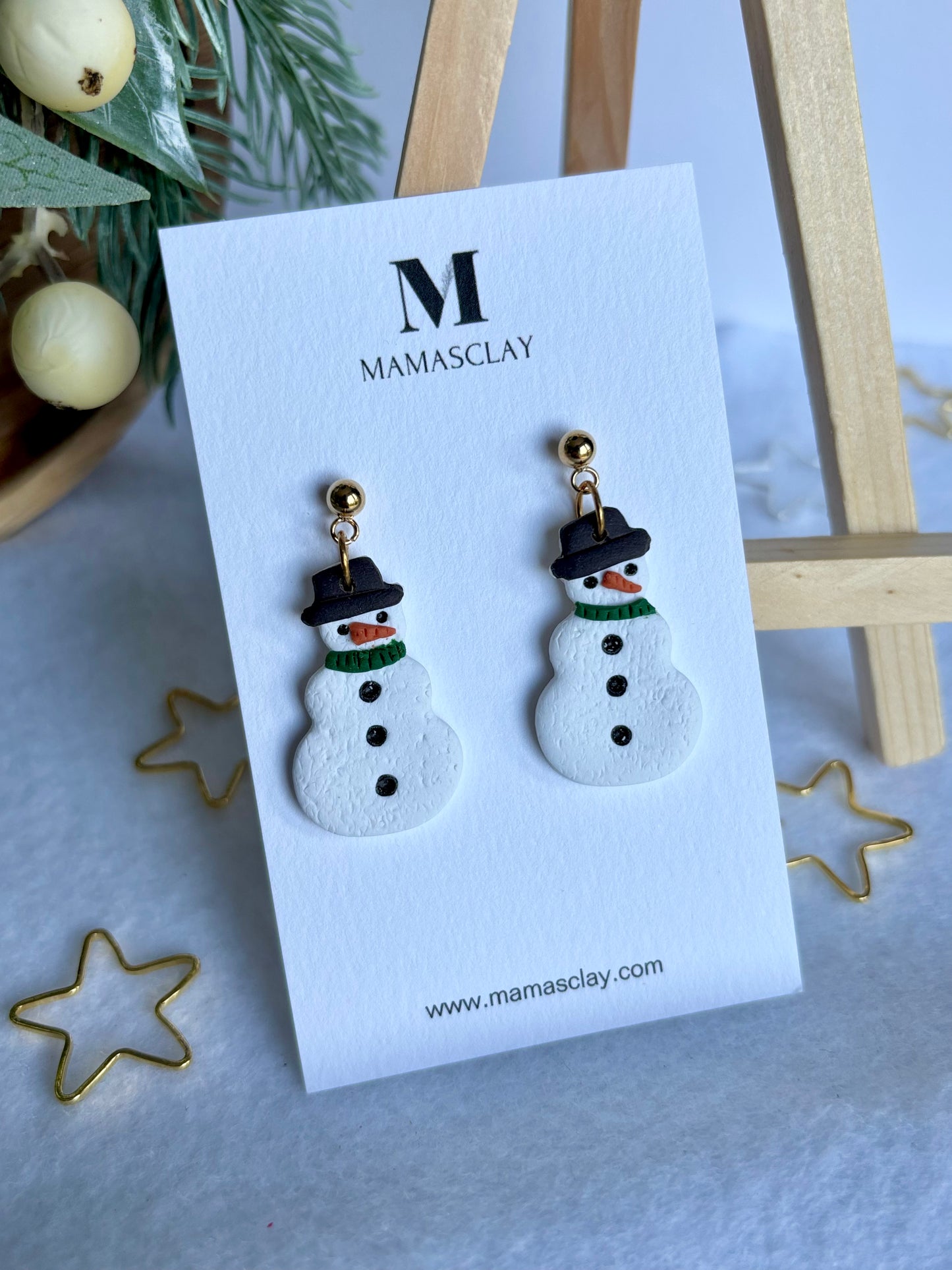 Snowman Earrings