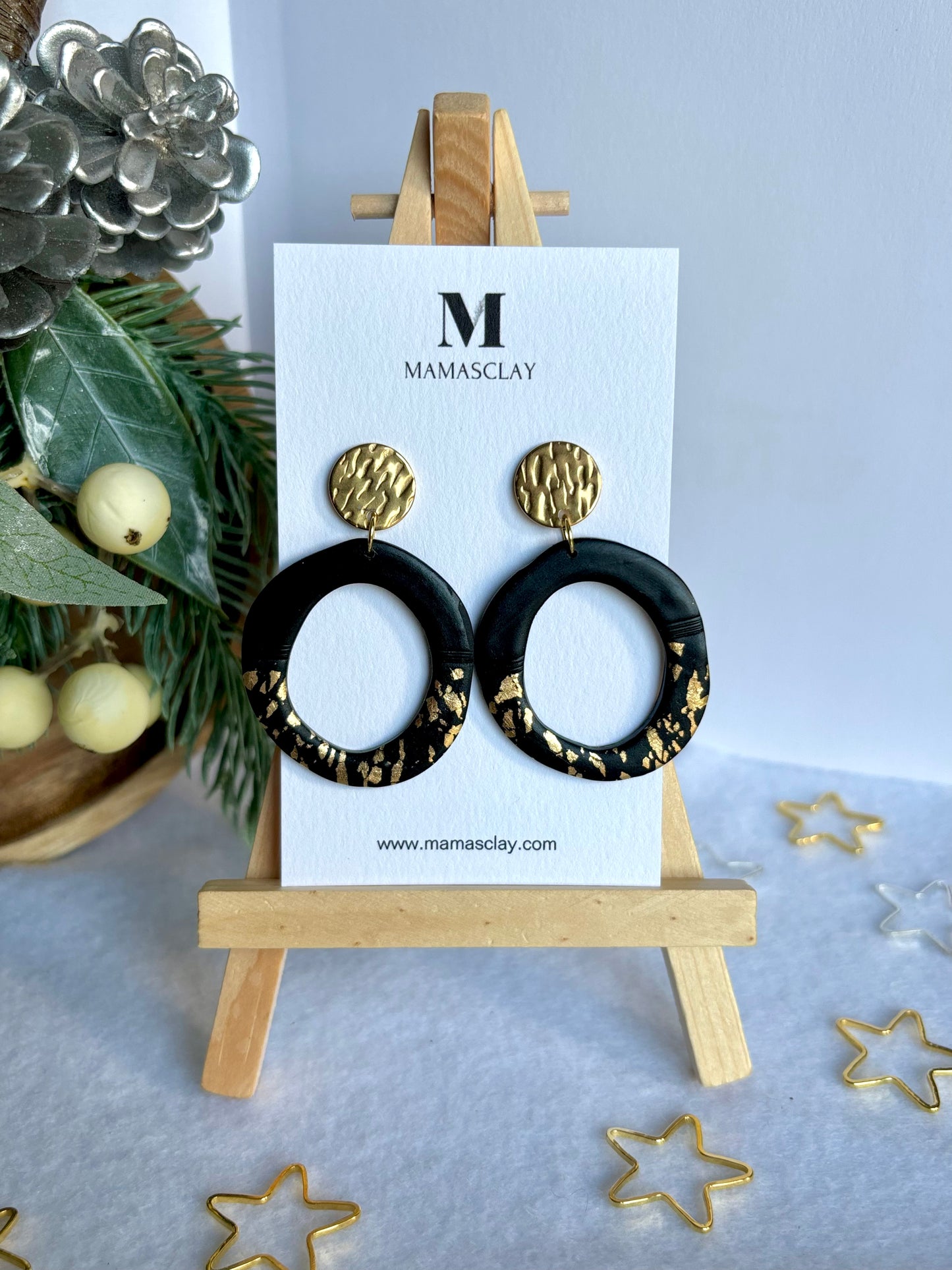 Asymmetric Golden/Silver Circle Earrings