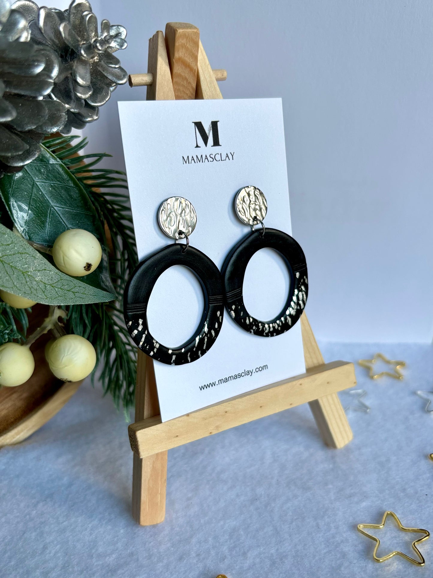 Asymmetric Golden/Silver Circle Earrings