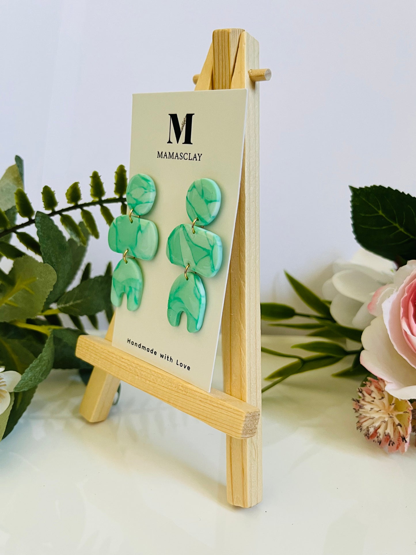 Pebble Minty Dangles