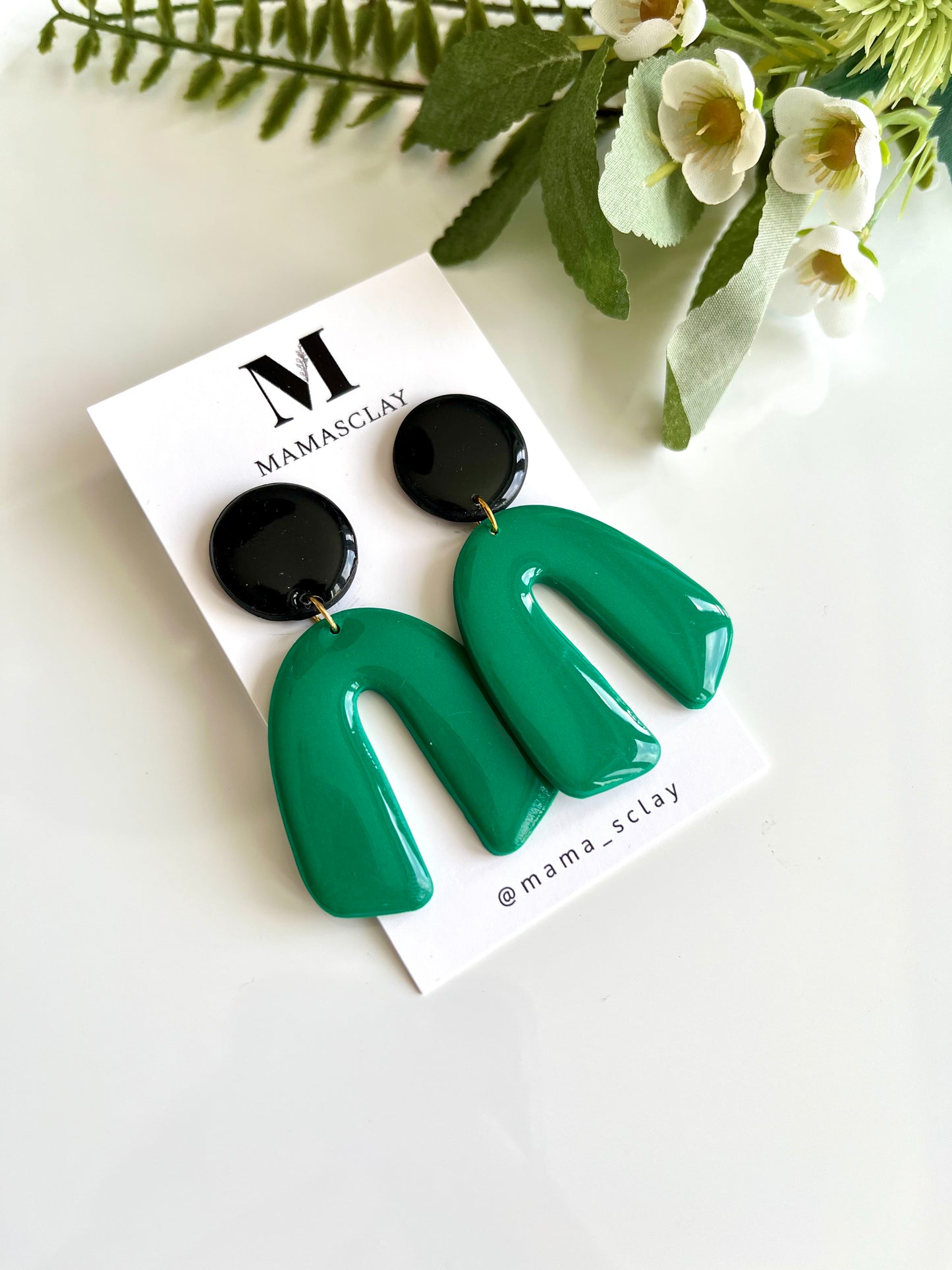 Emerald Arch Earrings