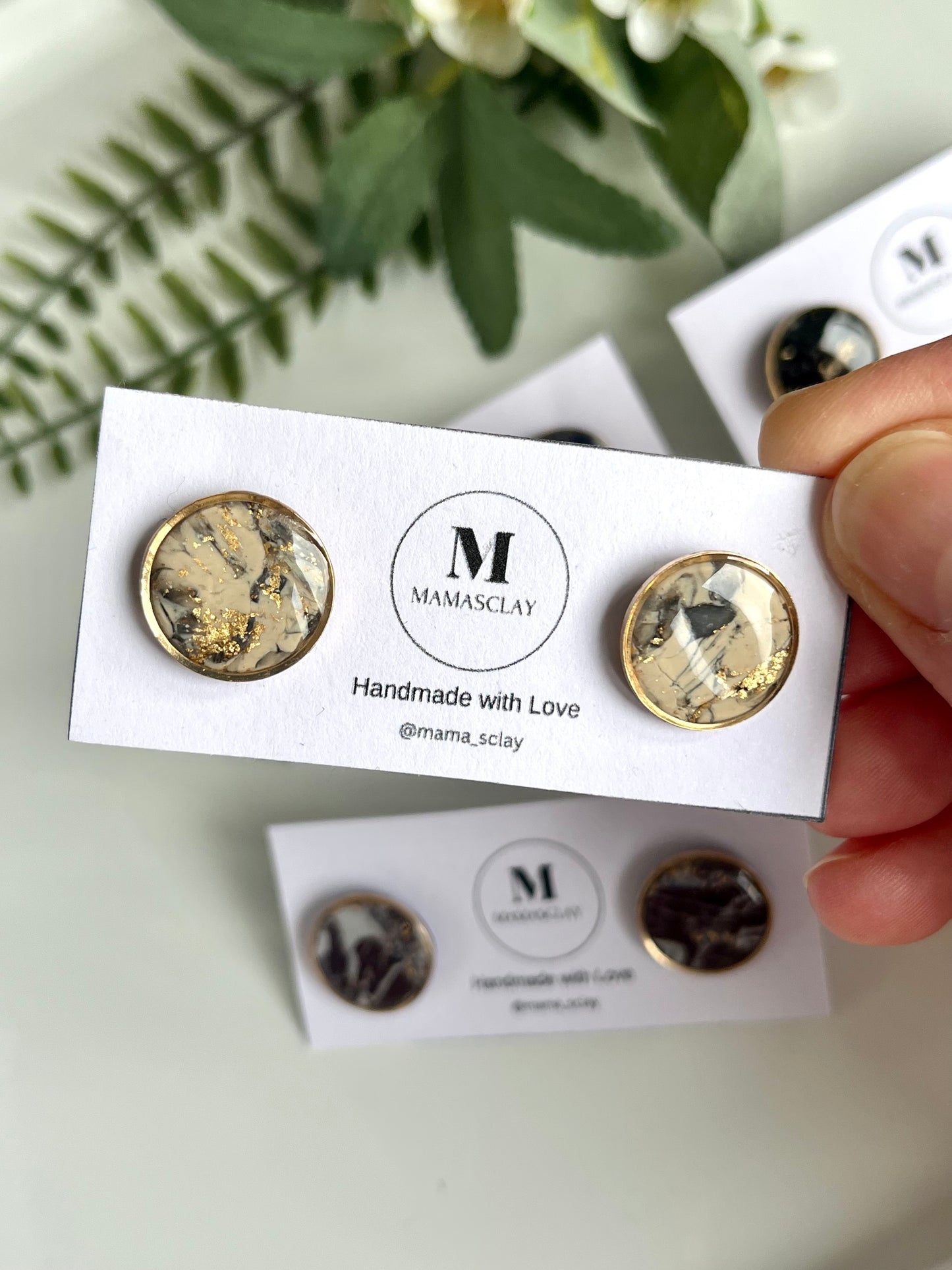 Marble Effect Studs