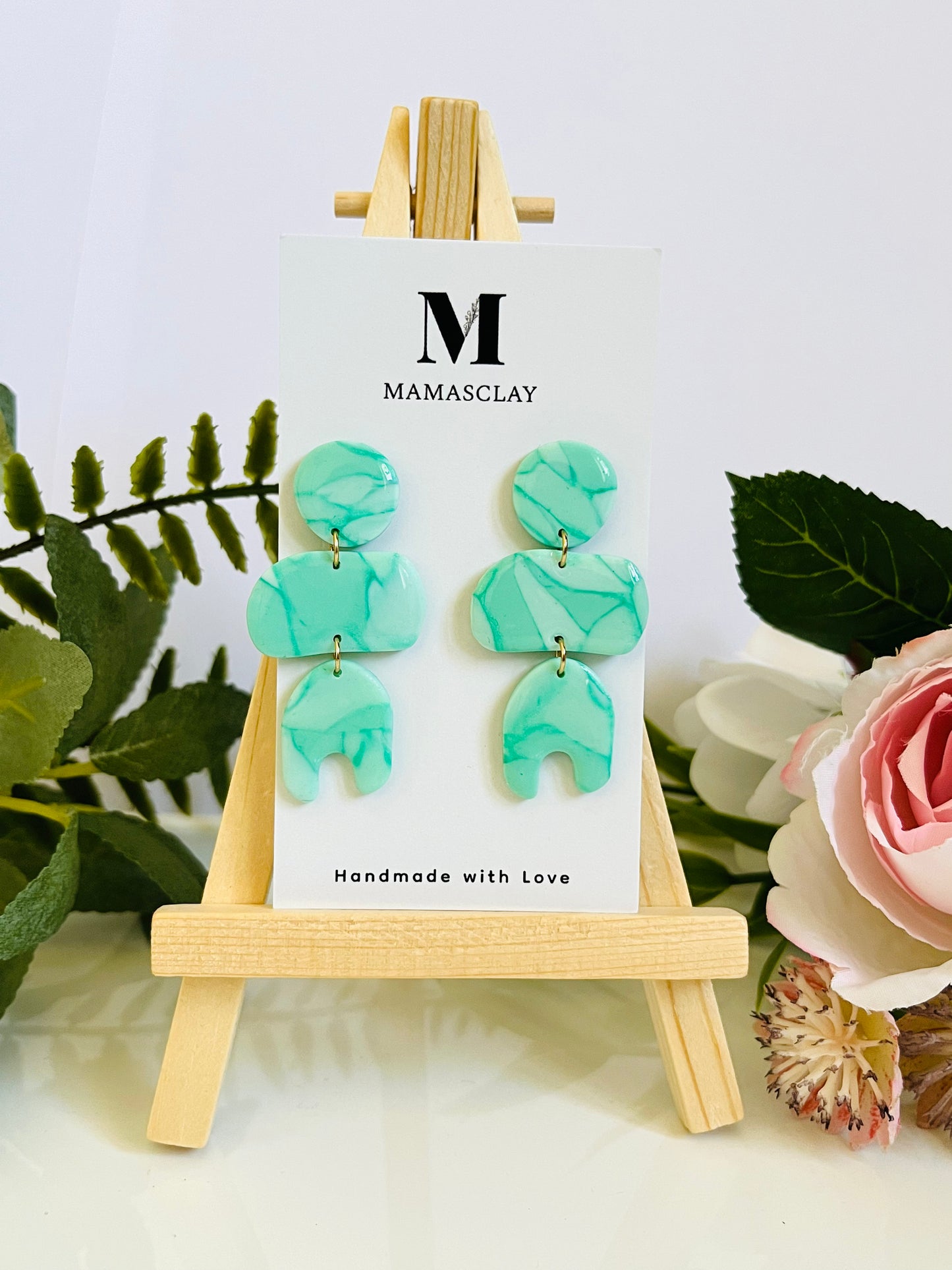 Pebble Minty Dangles