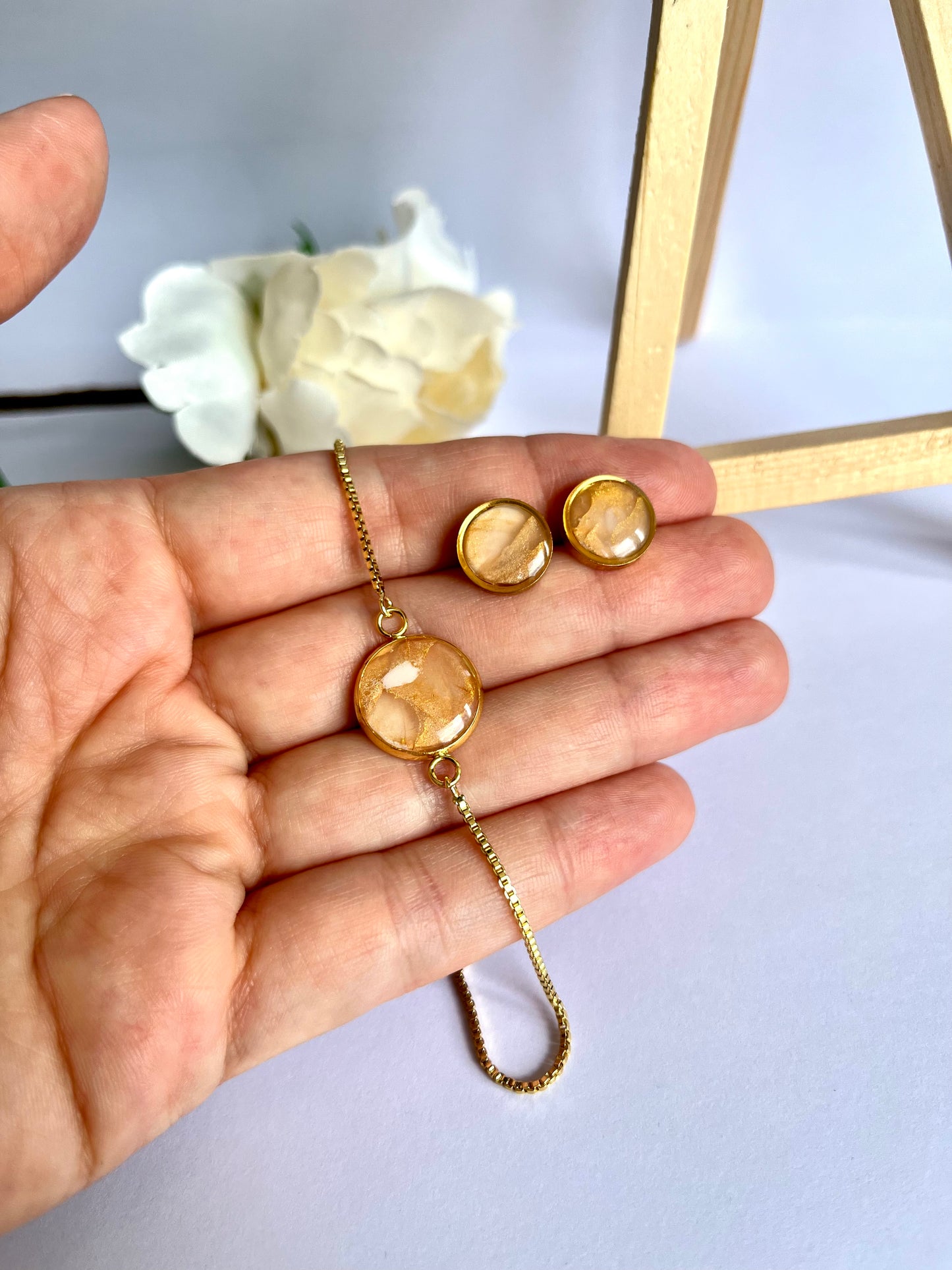 Bracelet and Studs Set