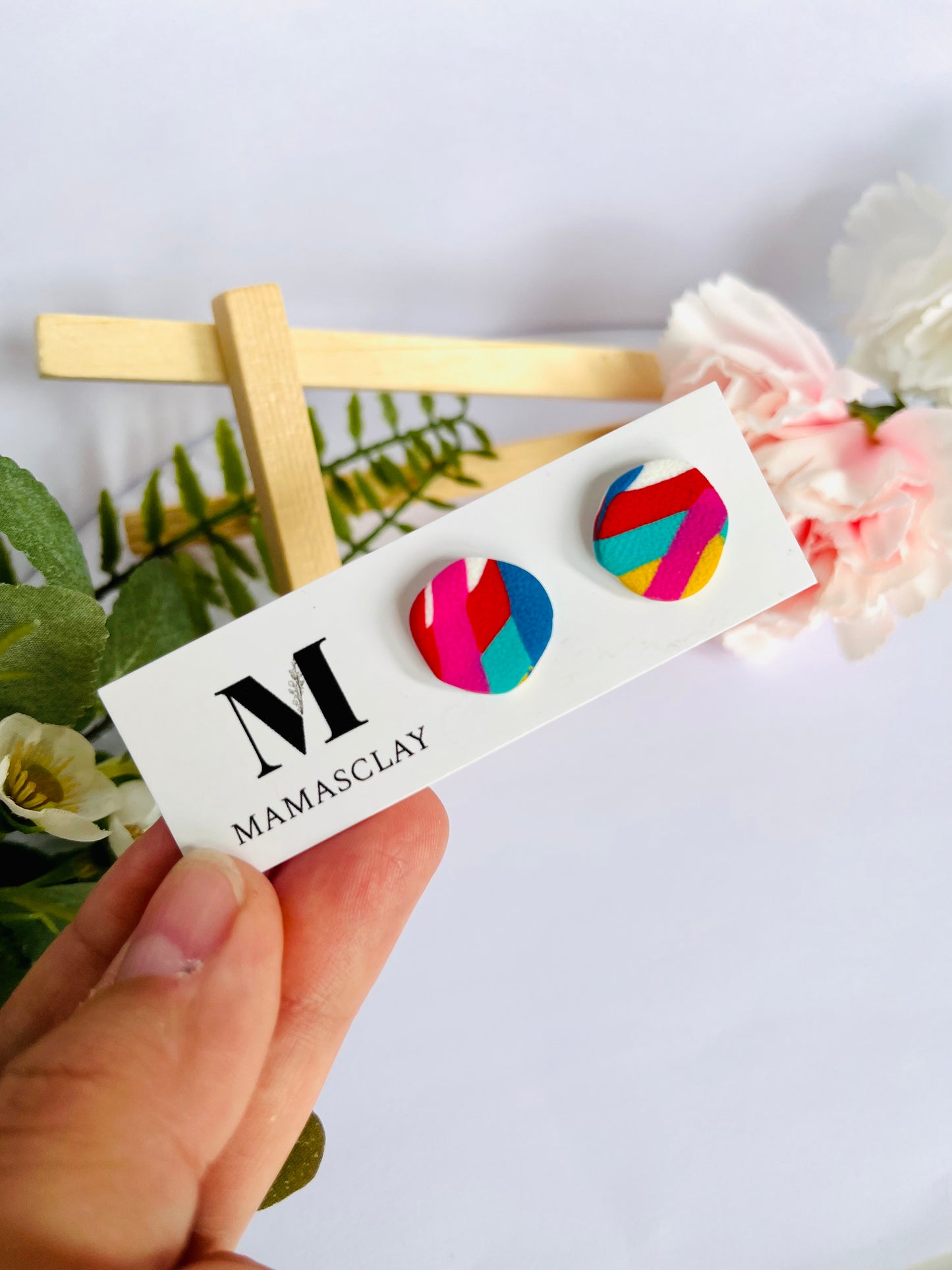 Summer Stripes Studs