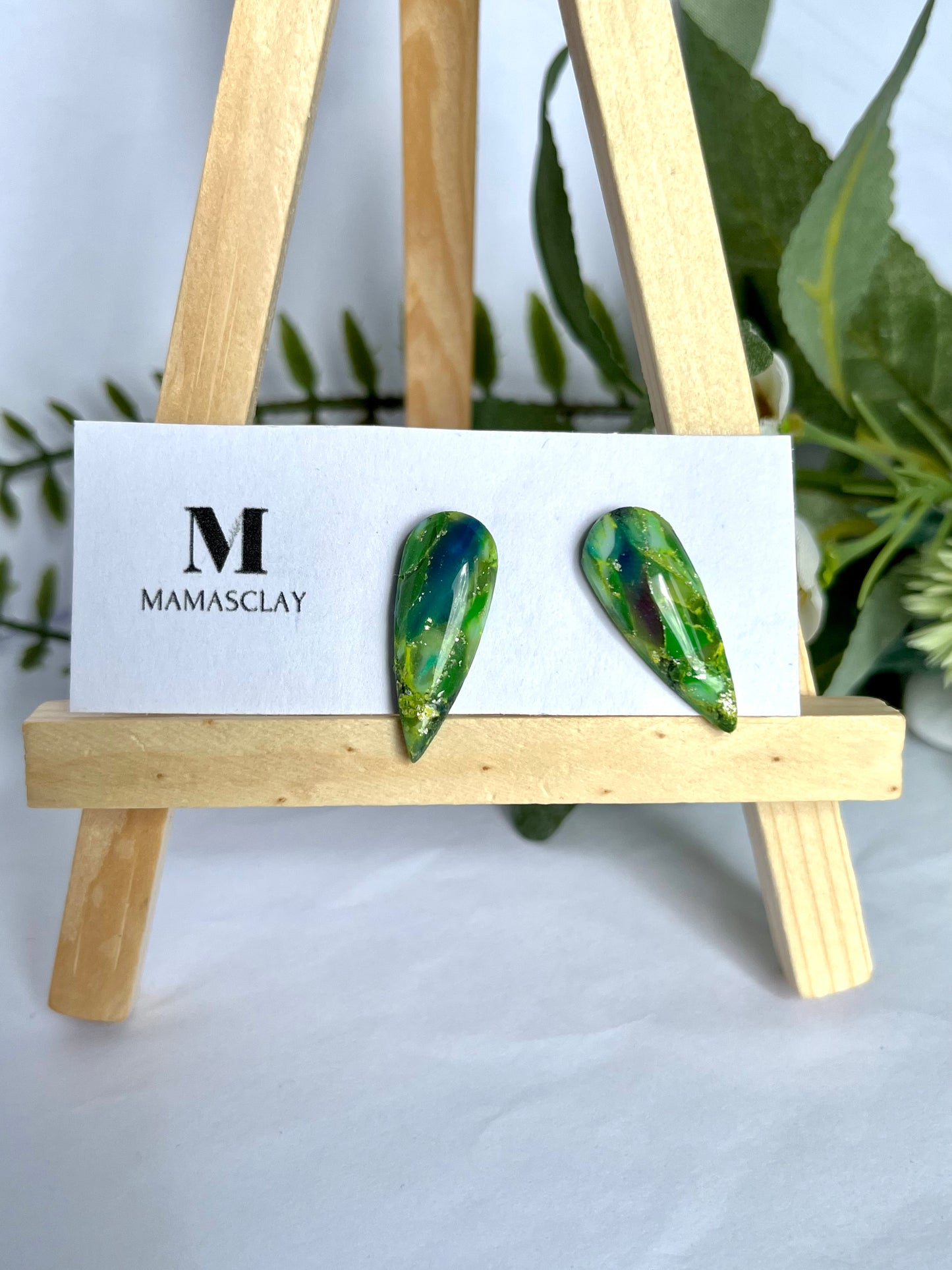 Green and Silver Studs