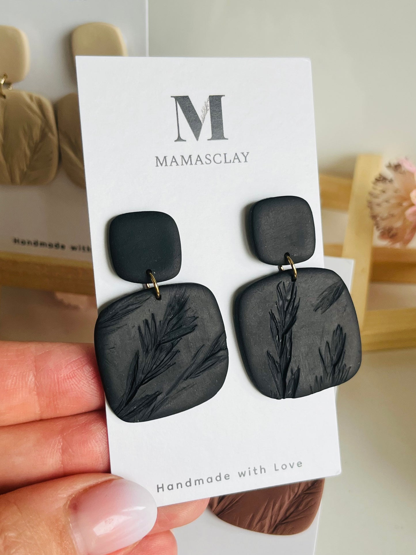 Grass Print Earrings