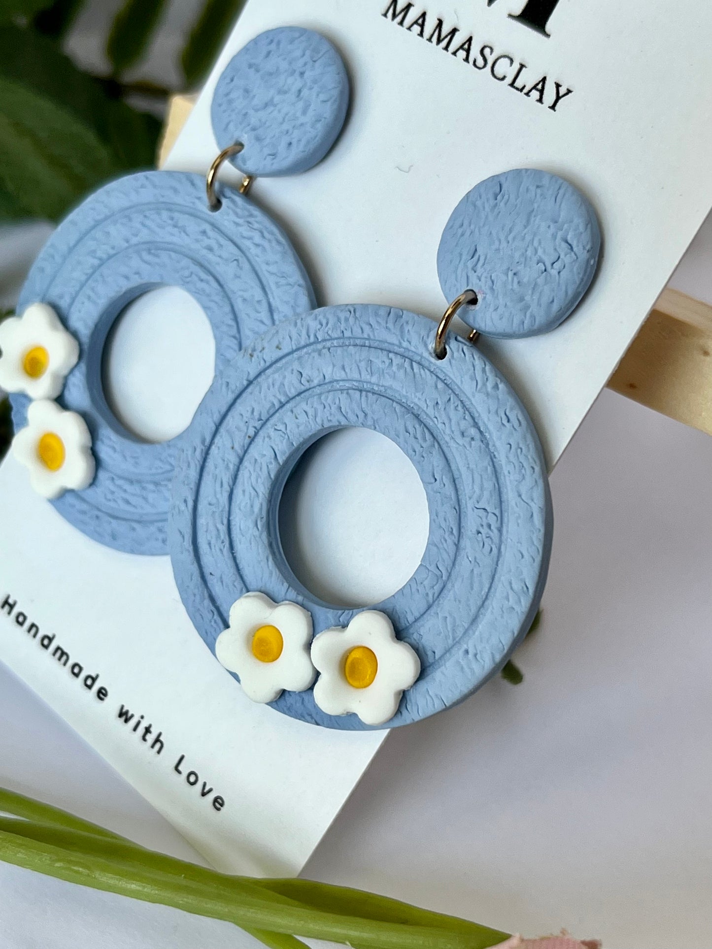 Blue Ring Earrings