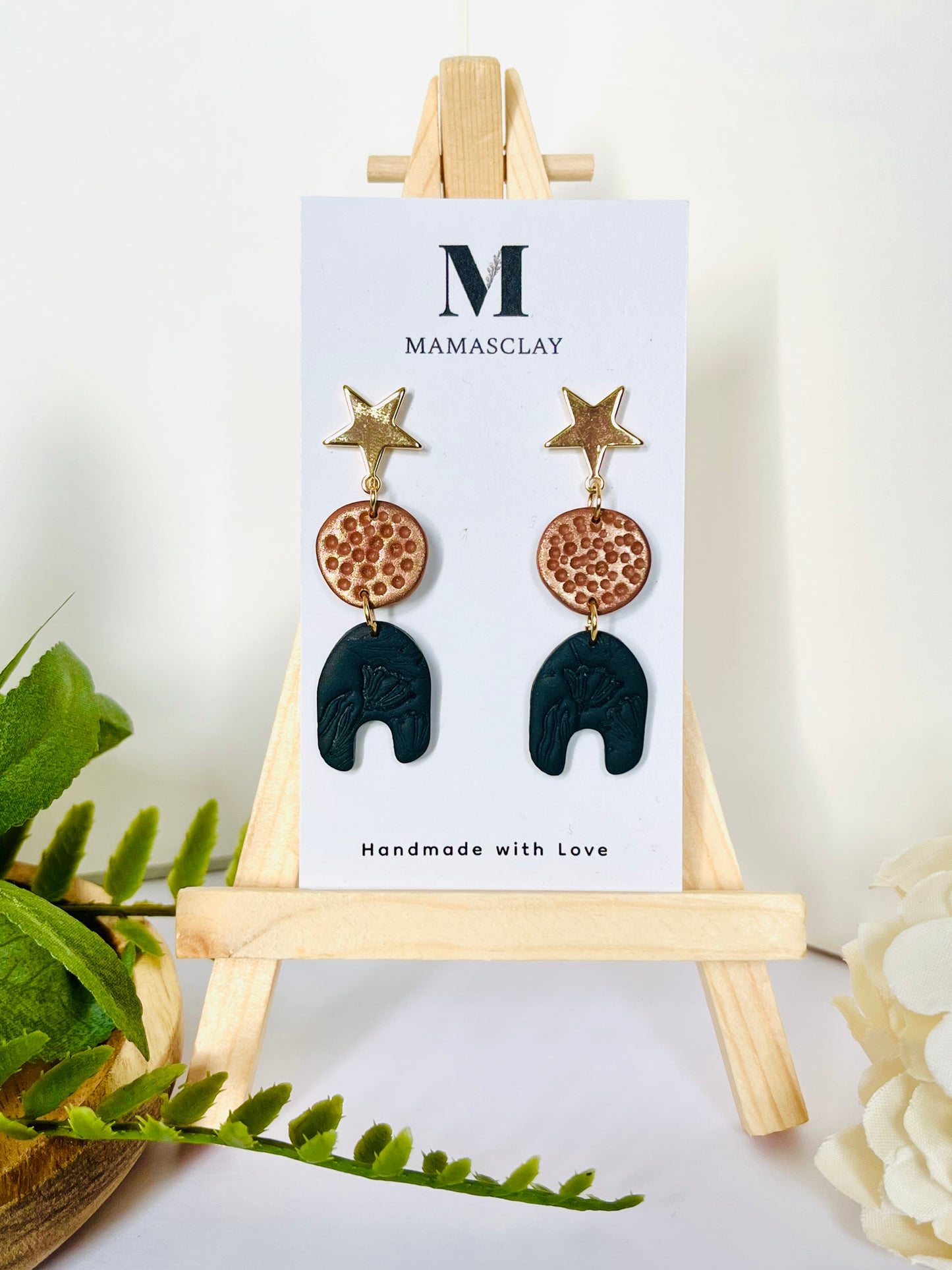 Elegant Dangles with Flower Print