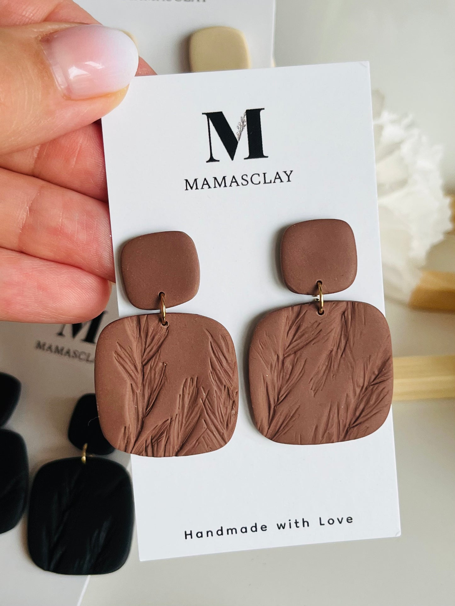 Grass Print Earrings