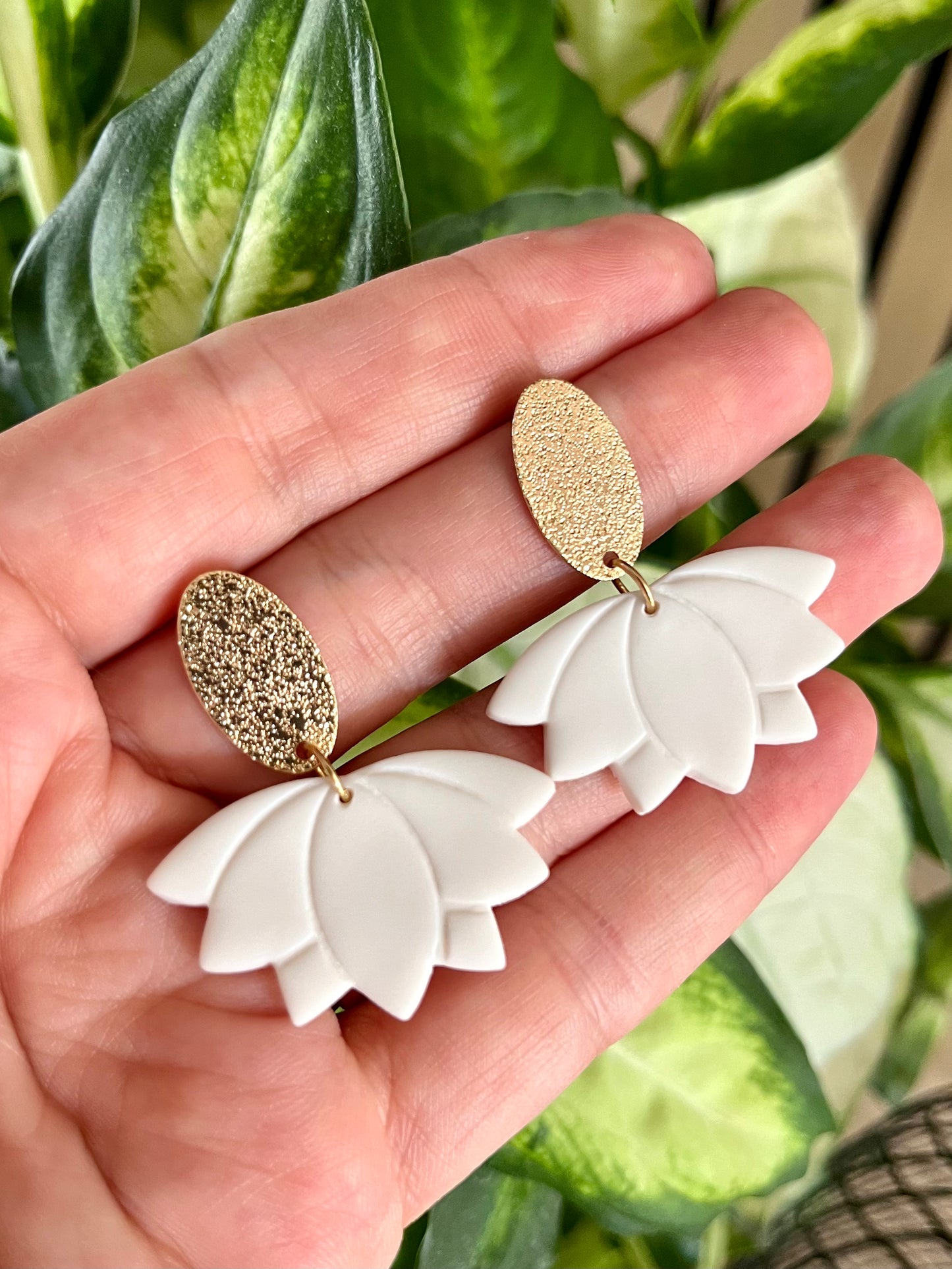 Lotus Flower Earrings