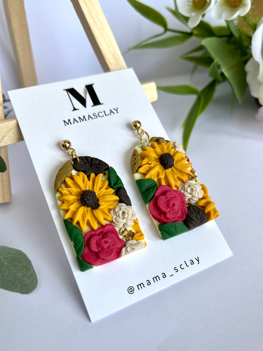 3D Summer Flower Earrings