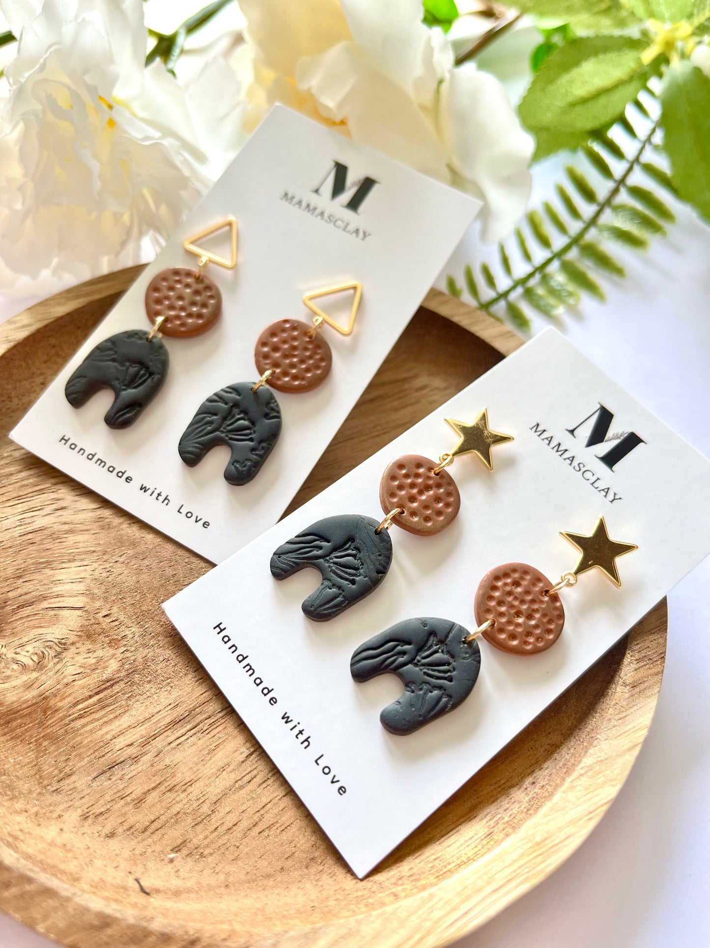 Elegant Dangles with Flower Print