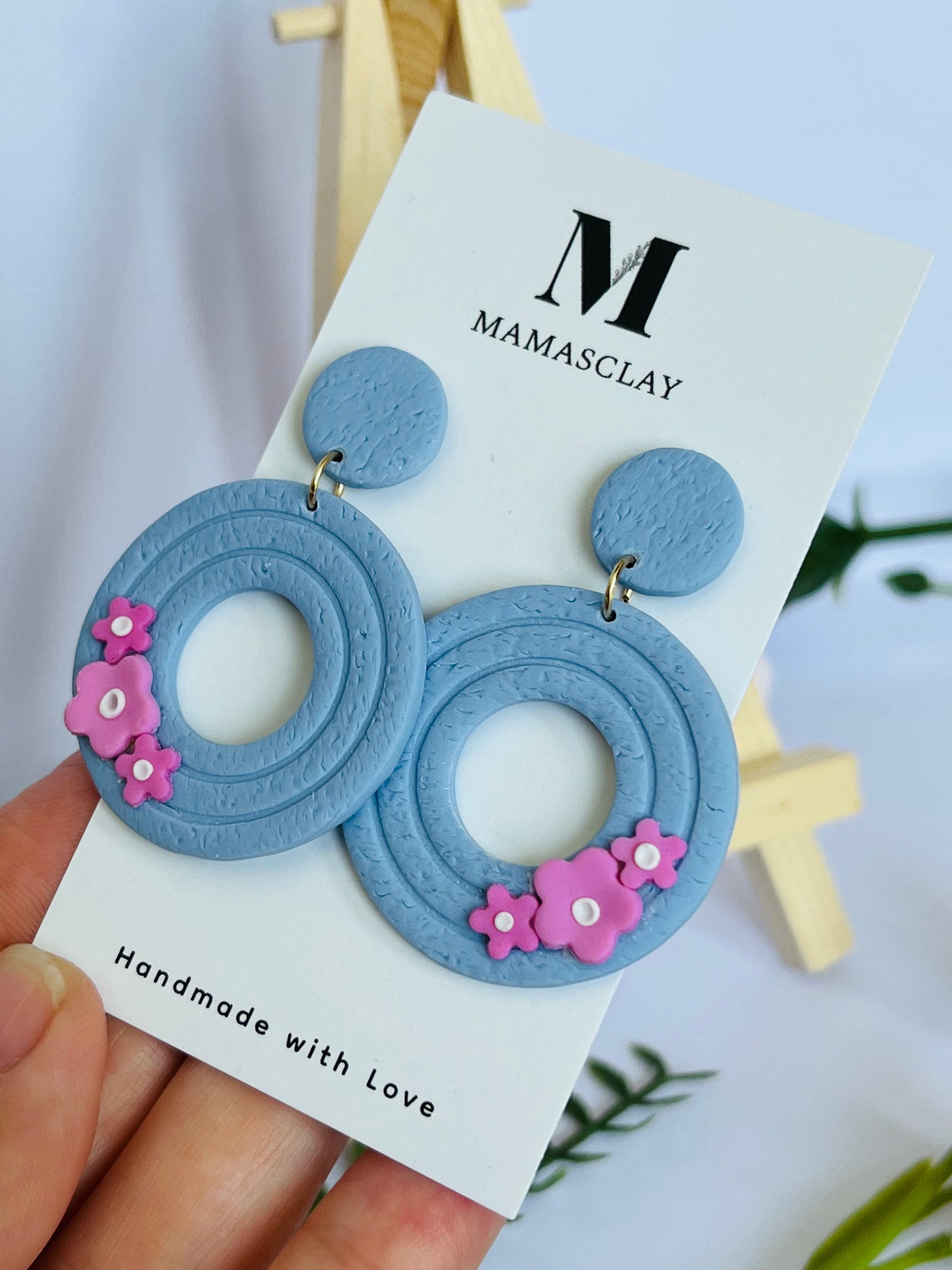 Blue Ring Earrings