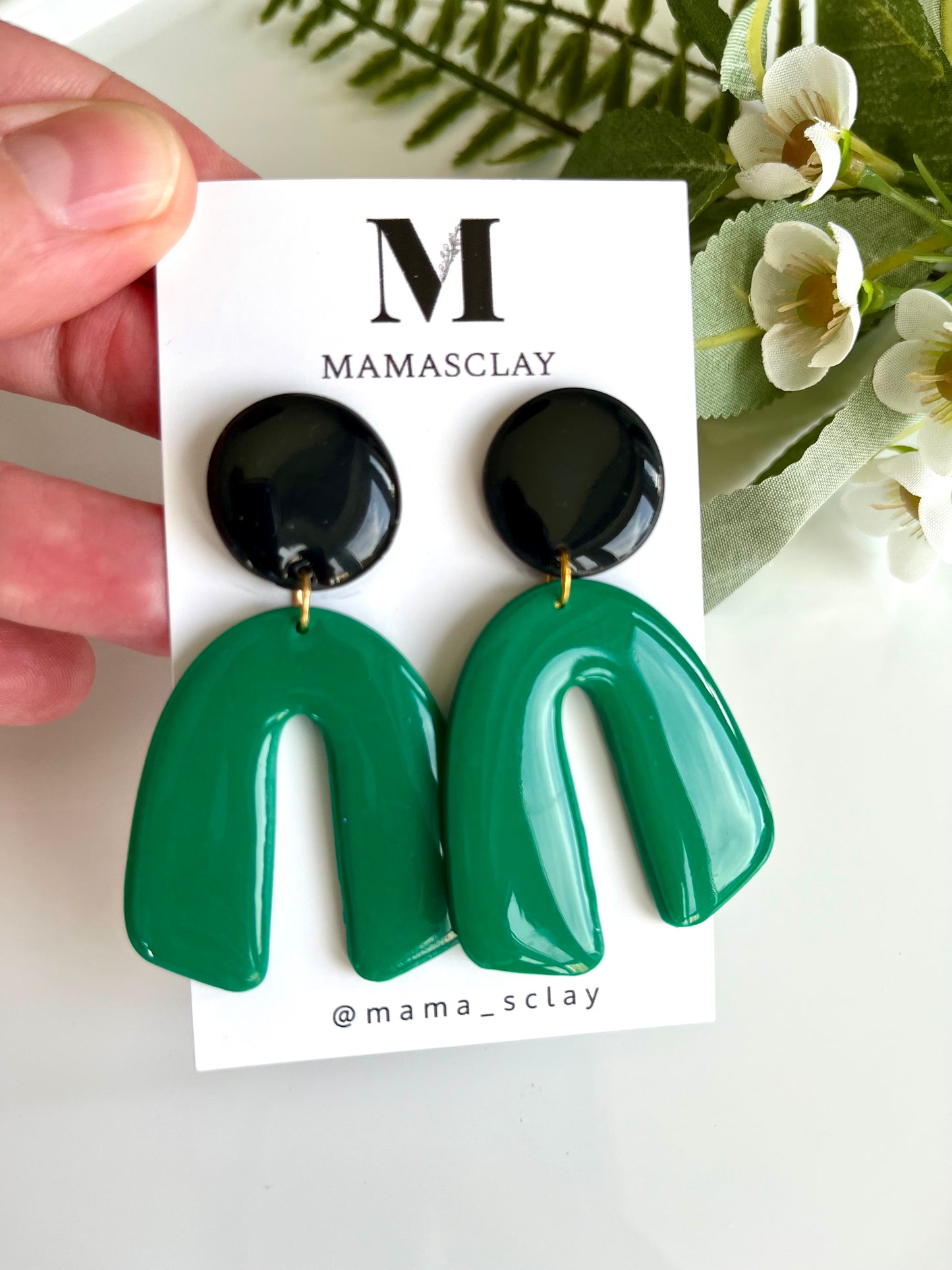 Emerald Arch Earrings