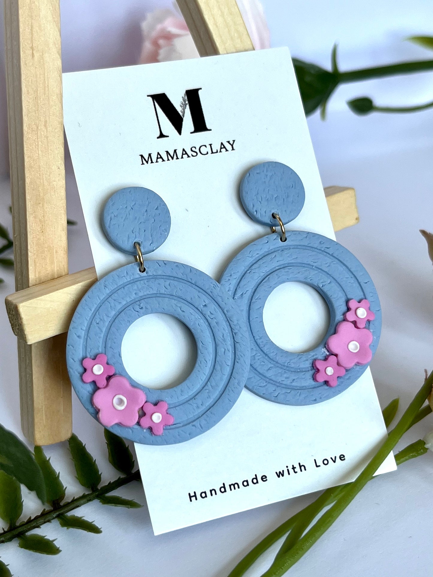 Blue Ring Earrings