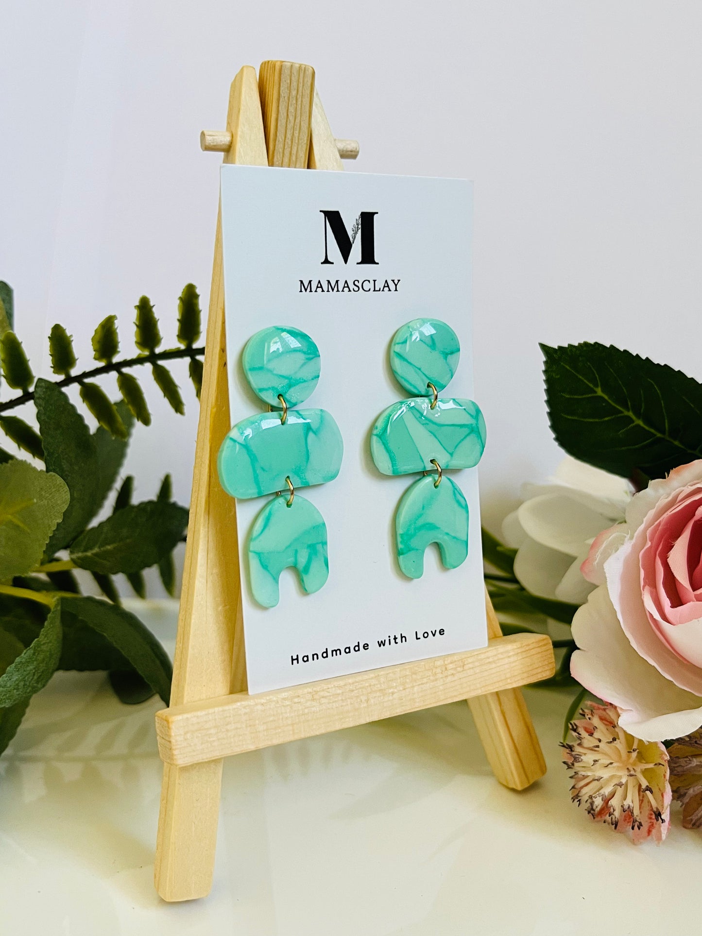 Pebble Minty Dangles