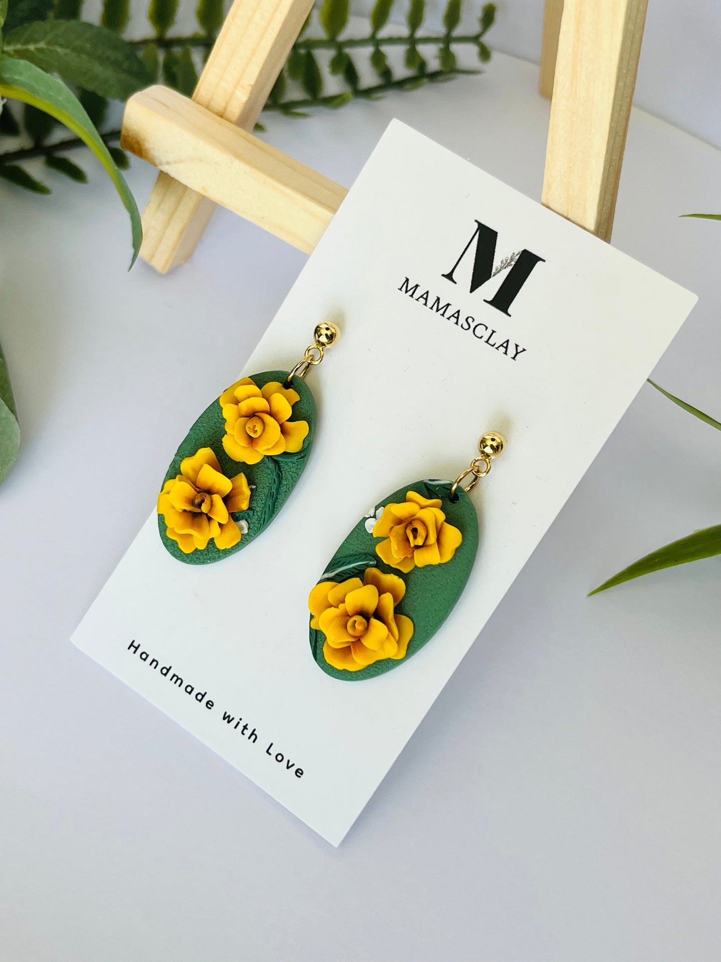 Marigold Oval Drop Earrings