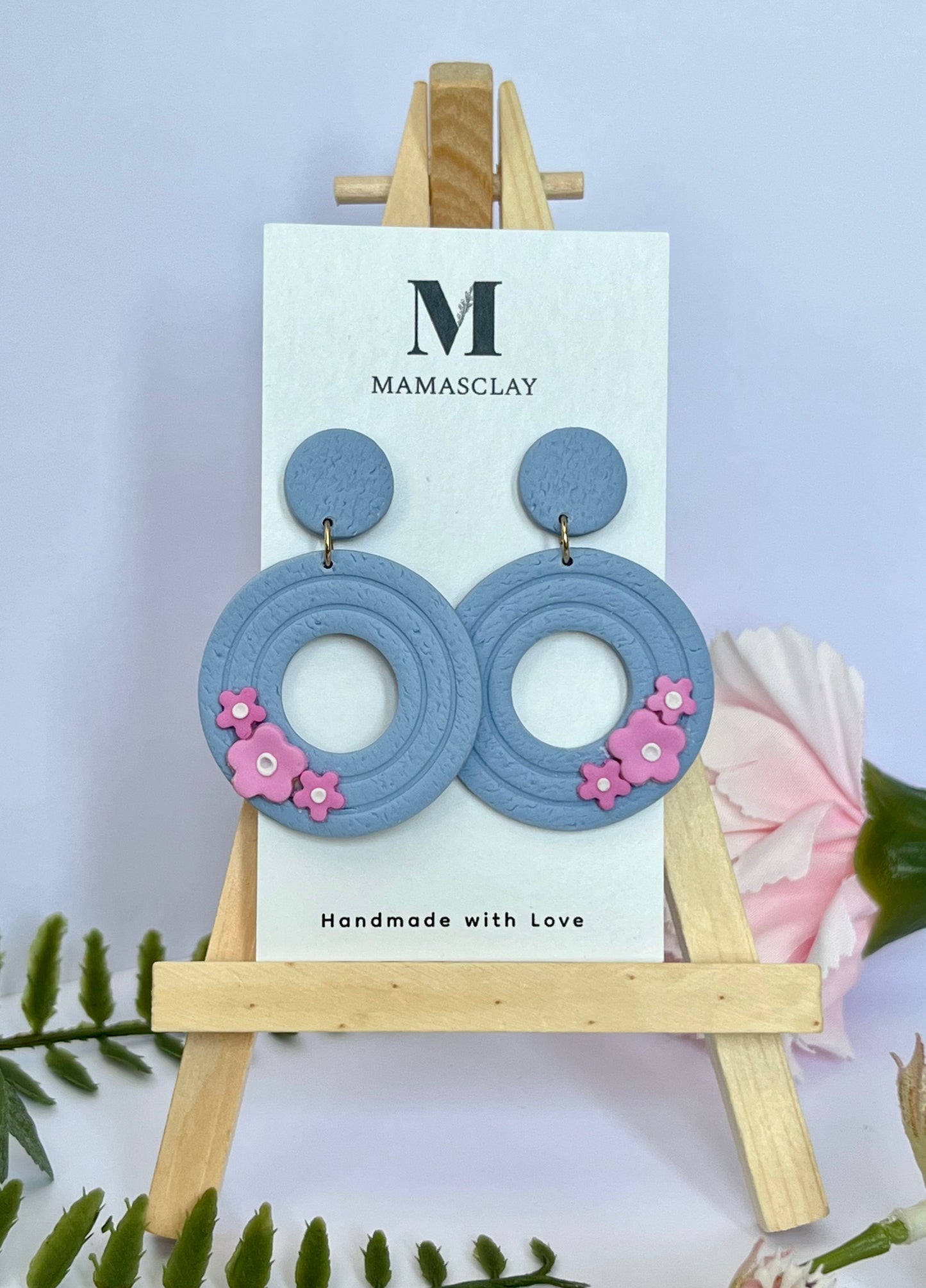 Blue Ring Earrings