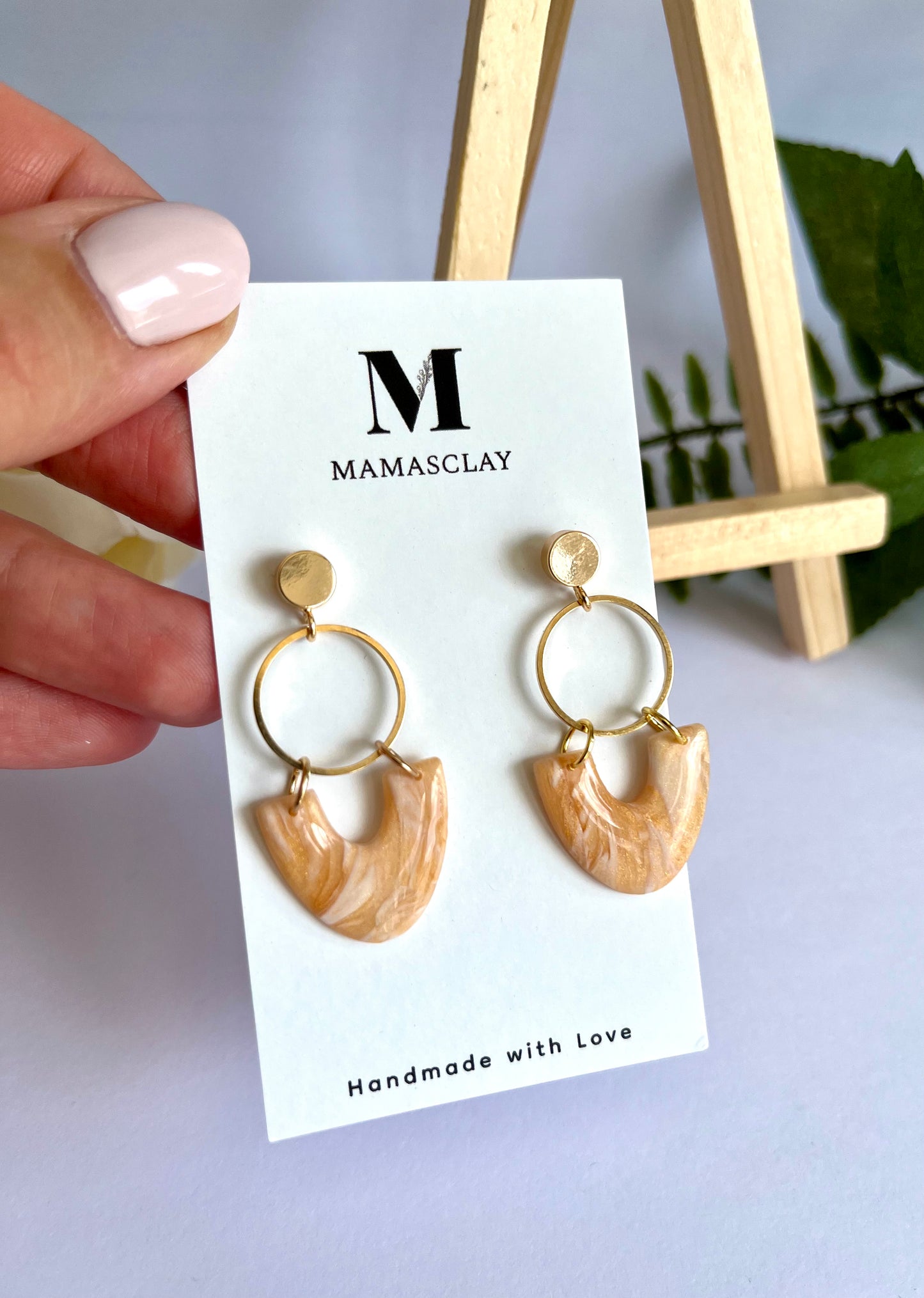 Golden Marble Dangles