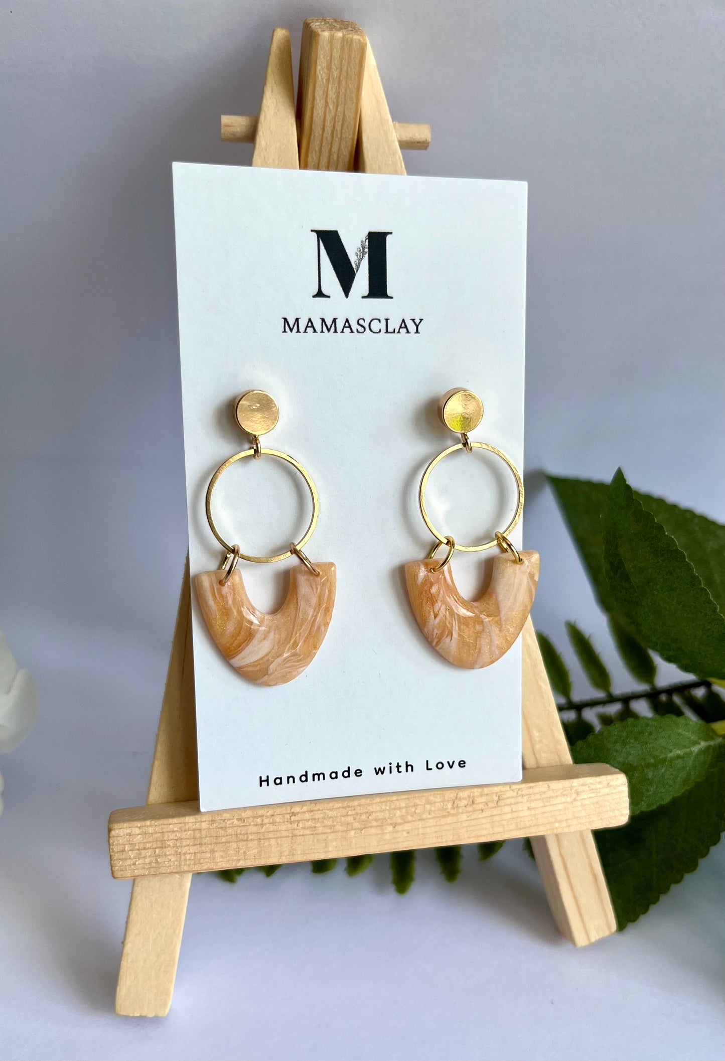 Golden Marble Dangles