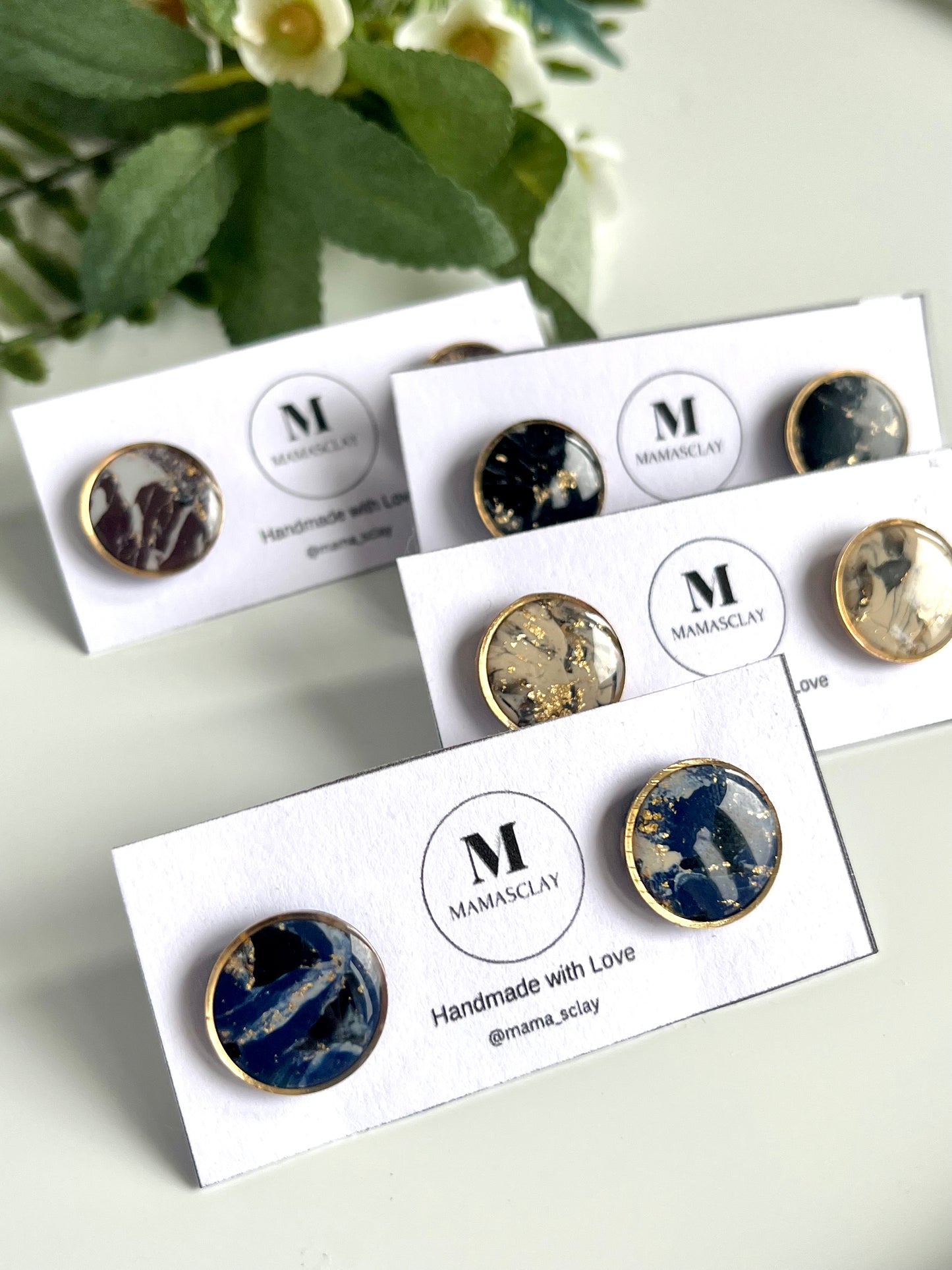 Marble Effect Studs