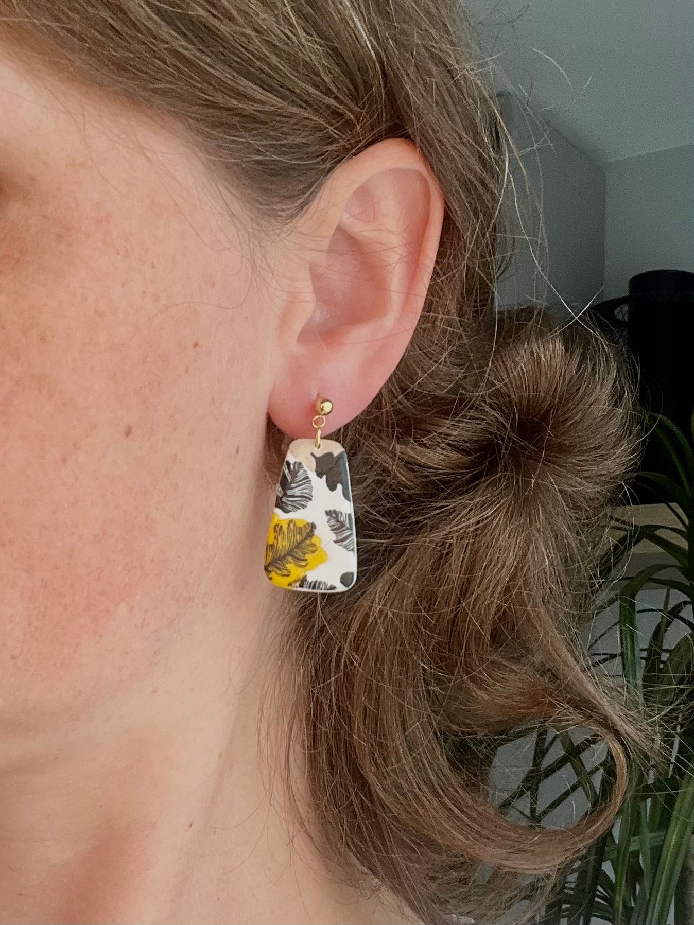 Leaf Print Earrings