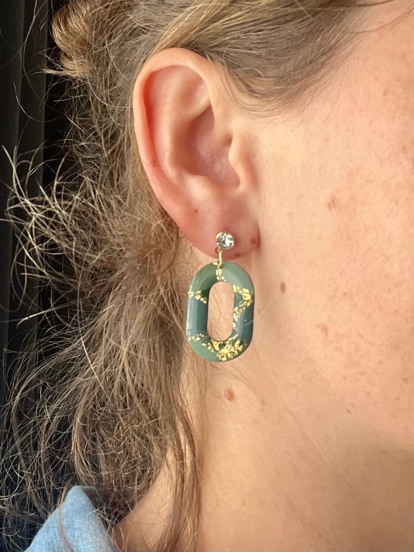 Green Shades Earrings