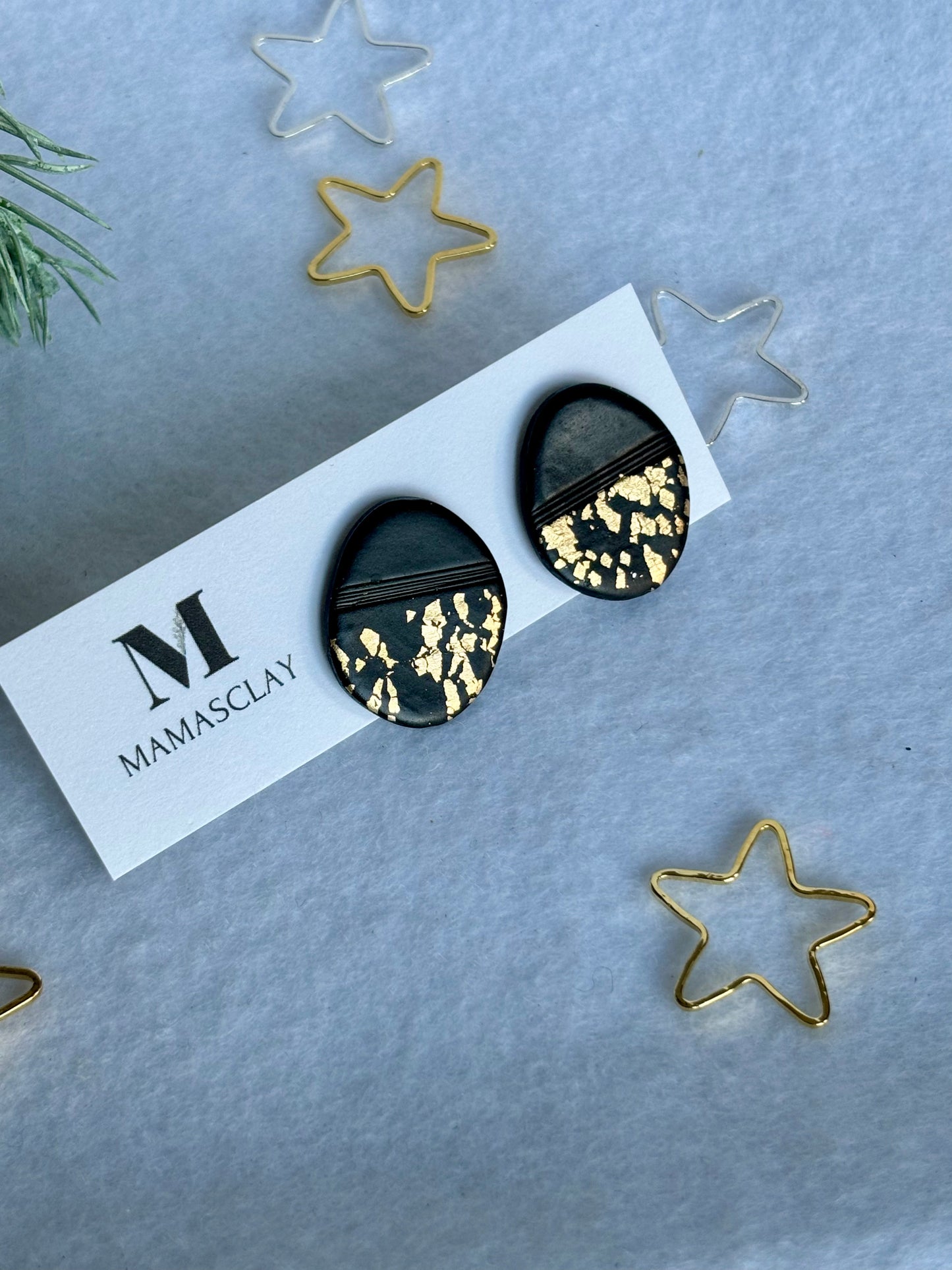 Black and Gold/Silver Studs