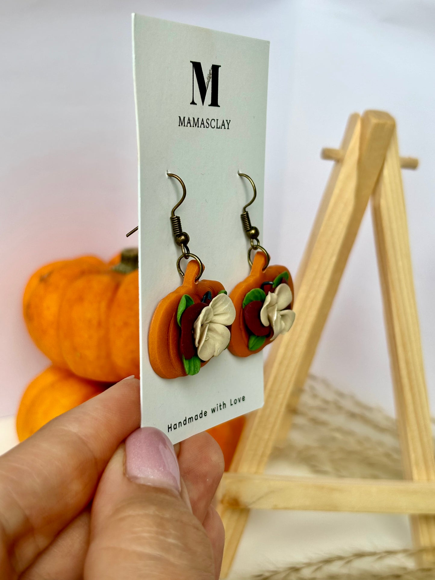 Floral Pumpkin Earrings