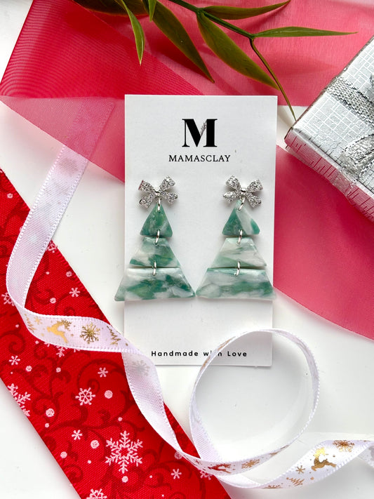 Evergreen Sparkle Christmas Earrings